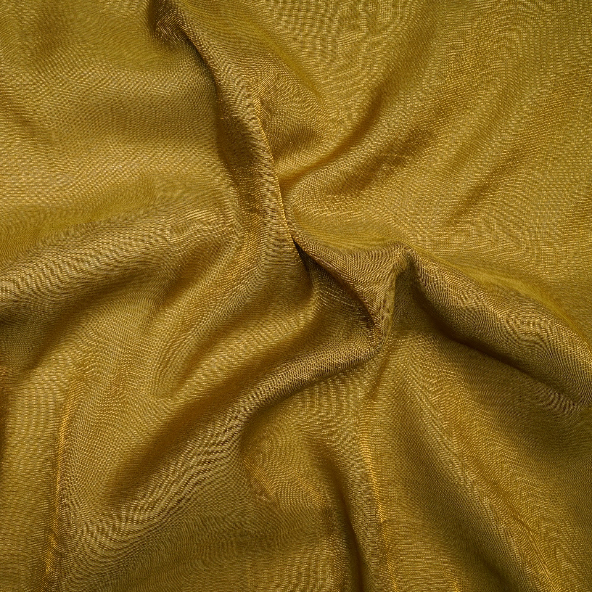 Golden Palm Color Pure Tissue Chanderi Fabric