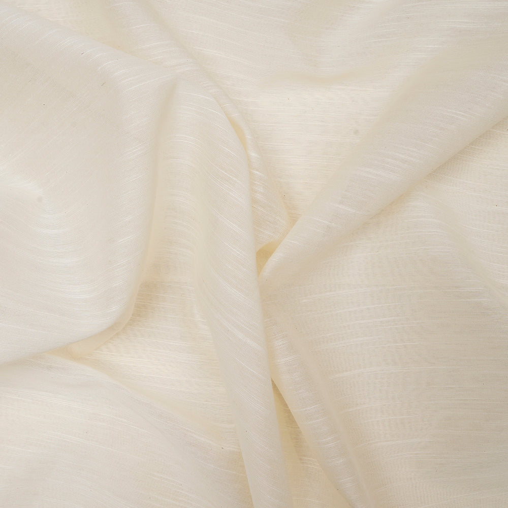 Off White Dyeable Slub Chanderi Fabric