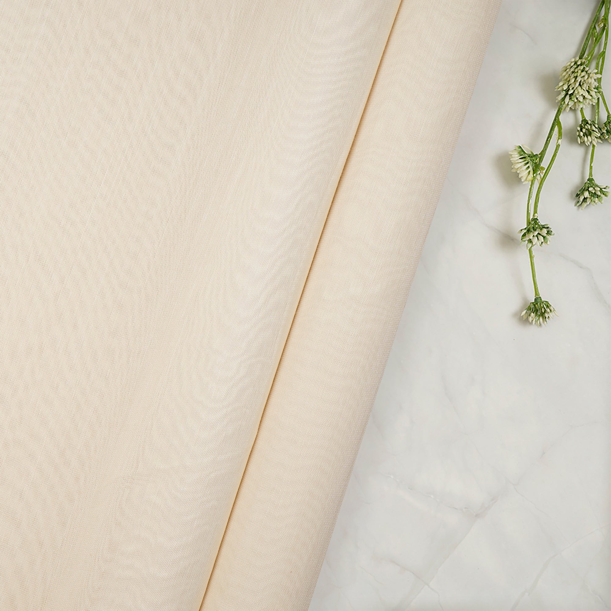 Off-White Dyeable Light Weight Pure Chanderi Fabric