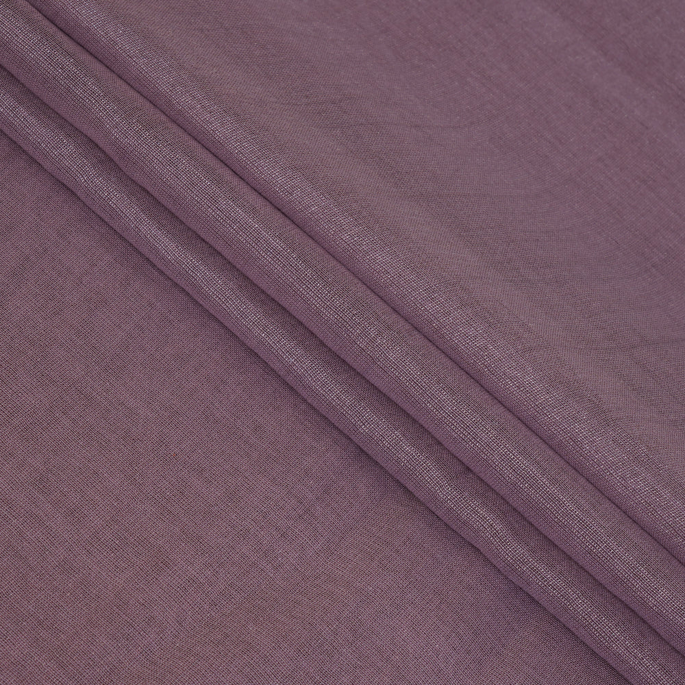 Purple Color Silver Tissue Chanderi Fabric