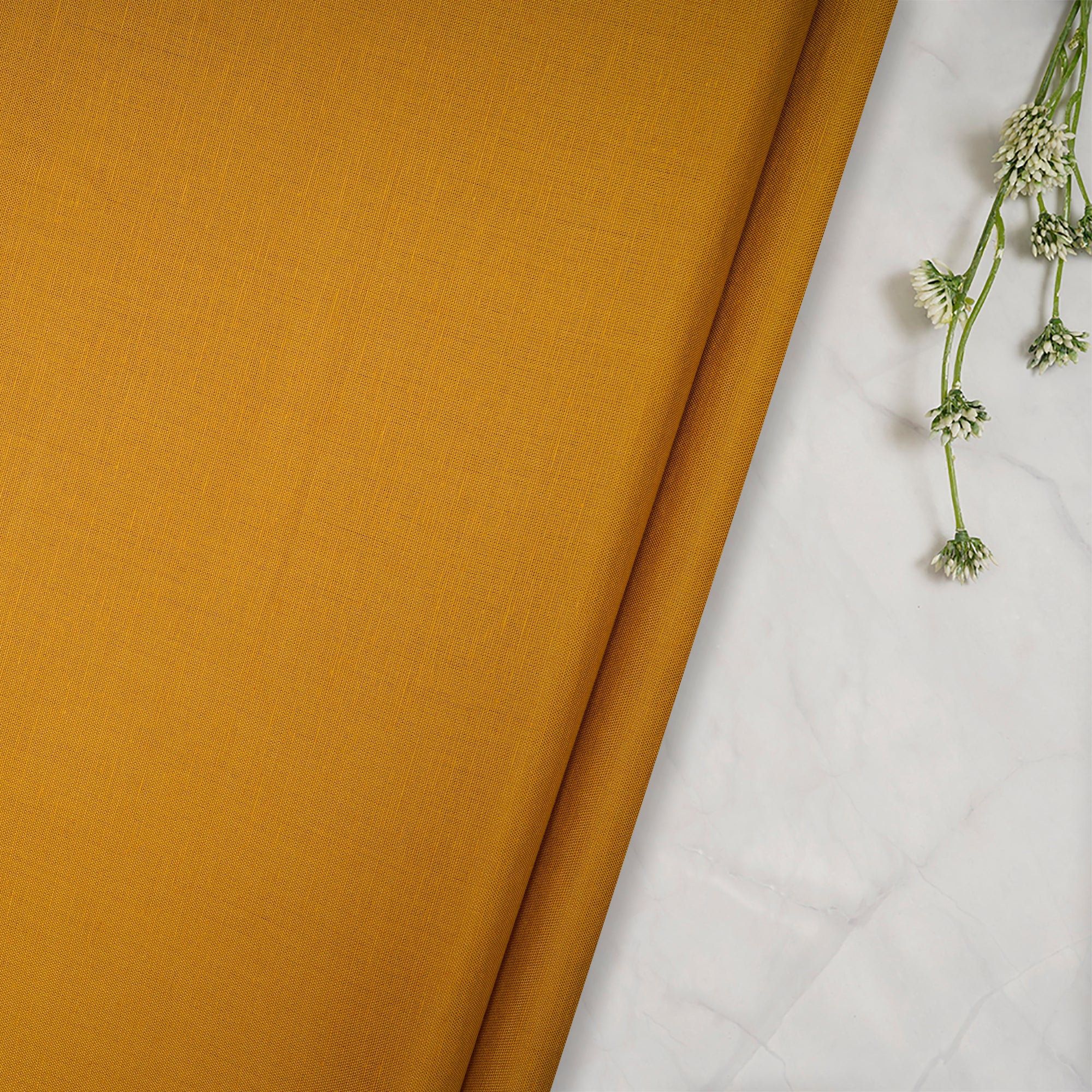 Dark Mustard Rayon South Cotton Fabric