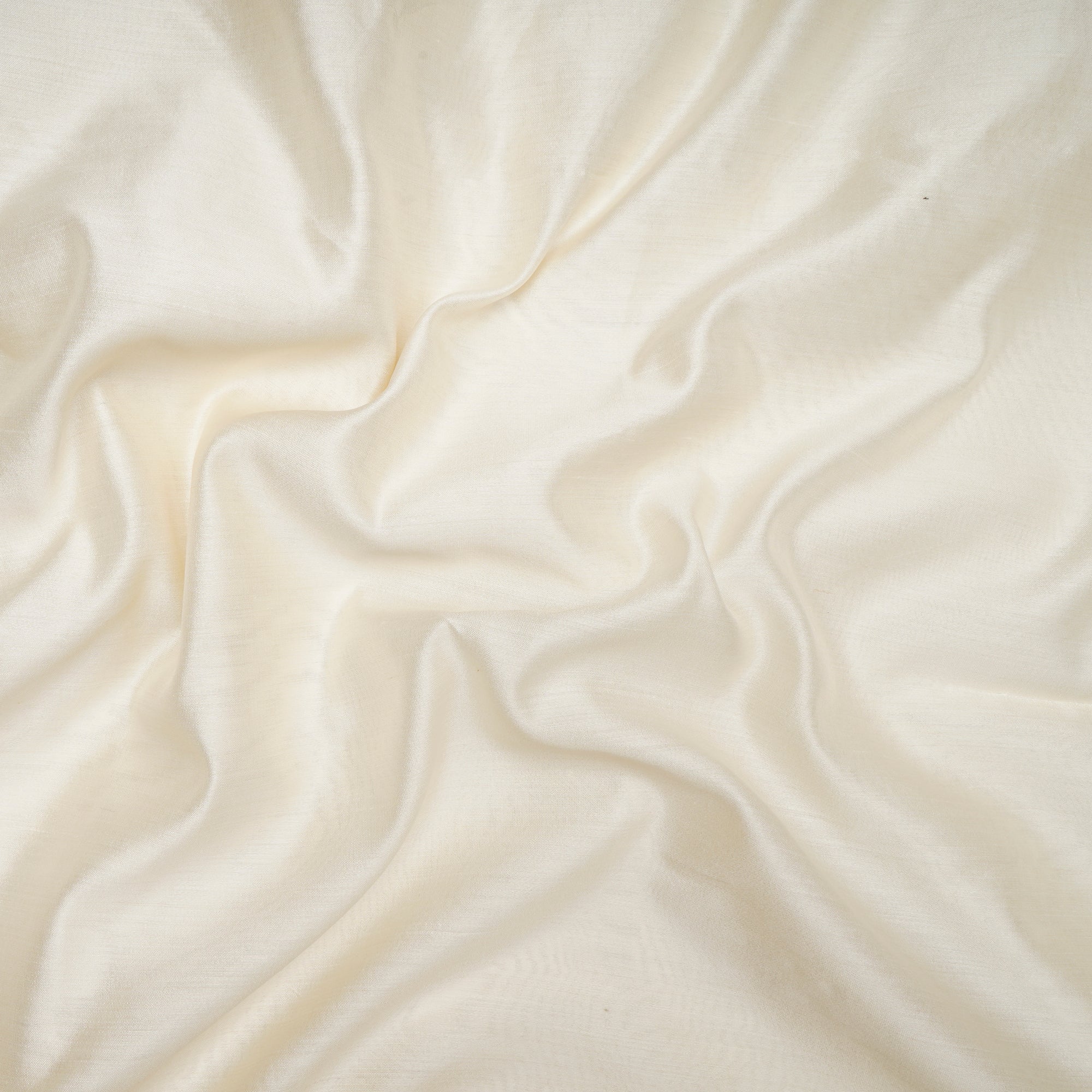 Off-White Dyeable Handwoven Plain Chiniya Silk Fabric