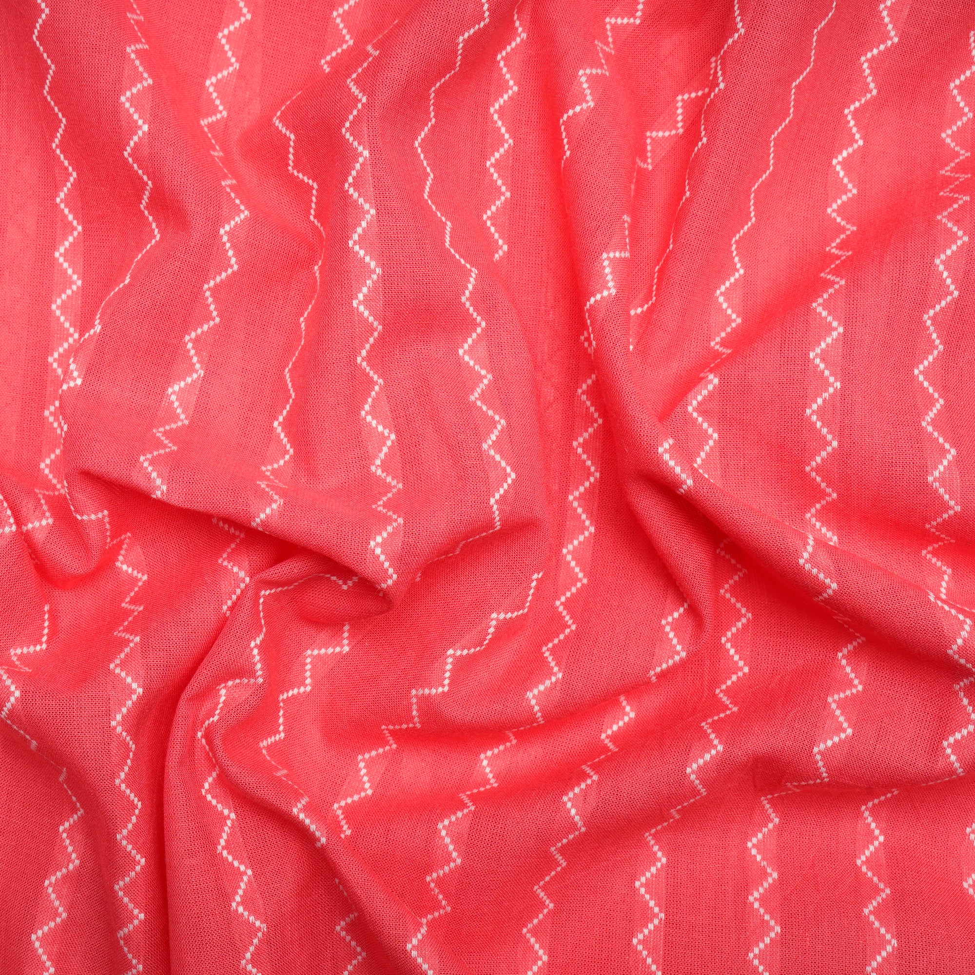 Rose Of Sharon Stripe Pattern Yarn Dyed Cutwork Fancy South Cotton Fabric