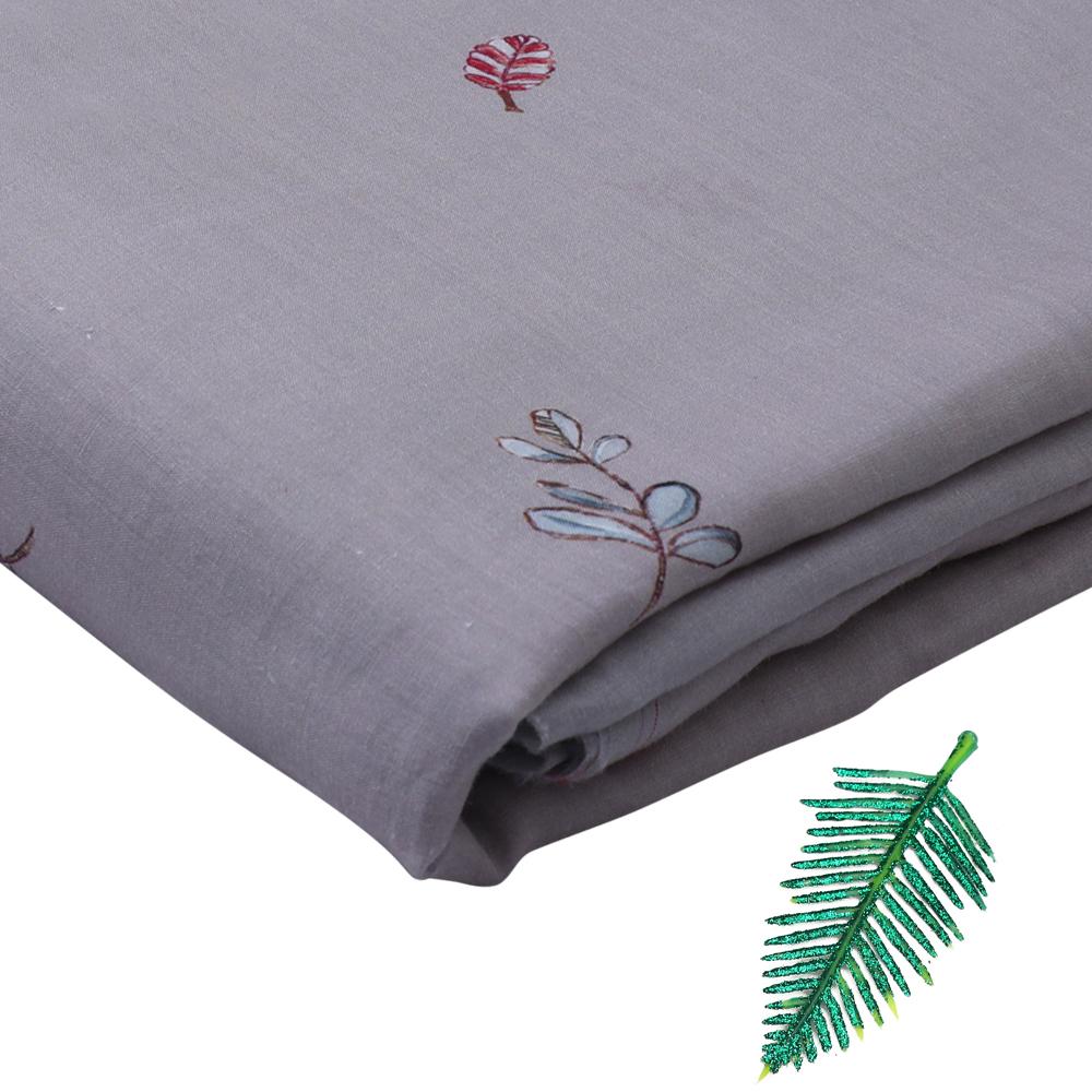 Off White Color Digital Printed Ramie Fabric