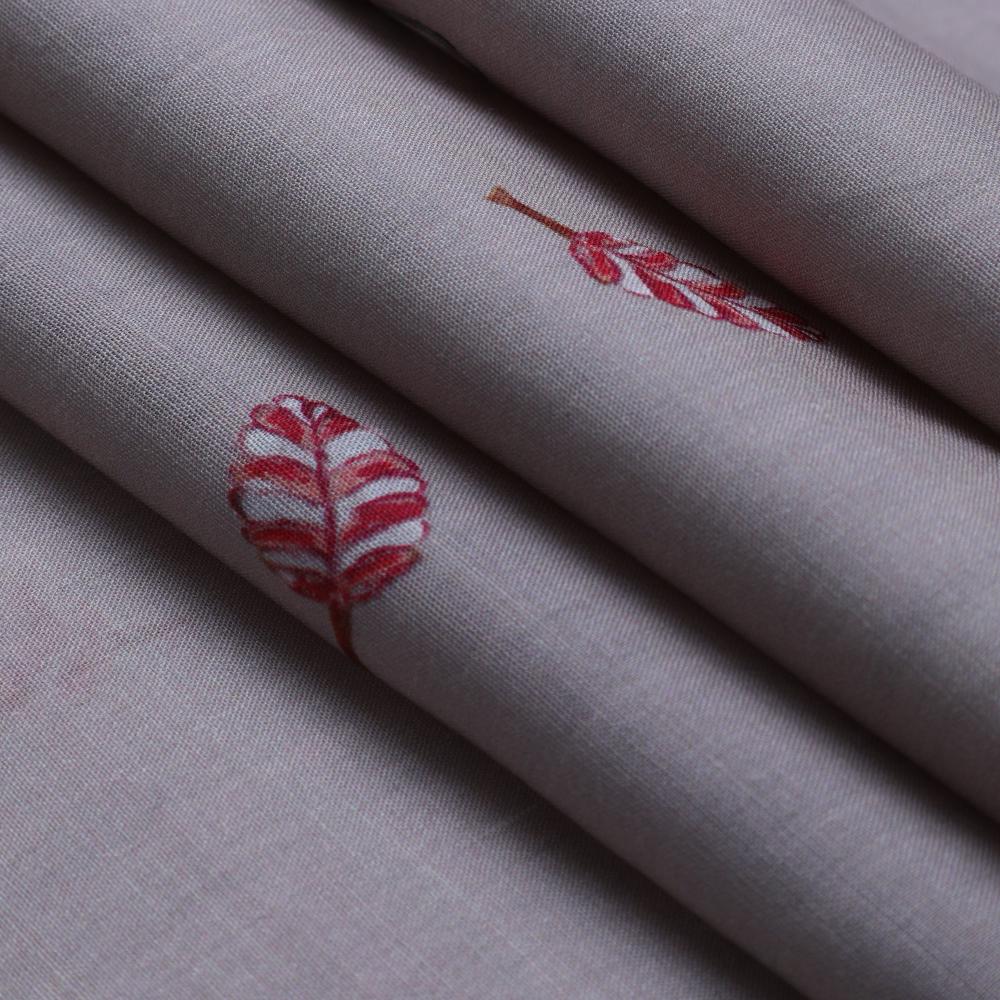 Off White Color Digital Printed Ramie Fabric