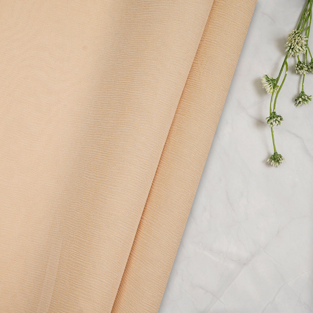 Beige Color Chiffon Silk Fabric