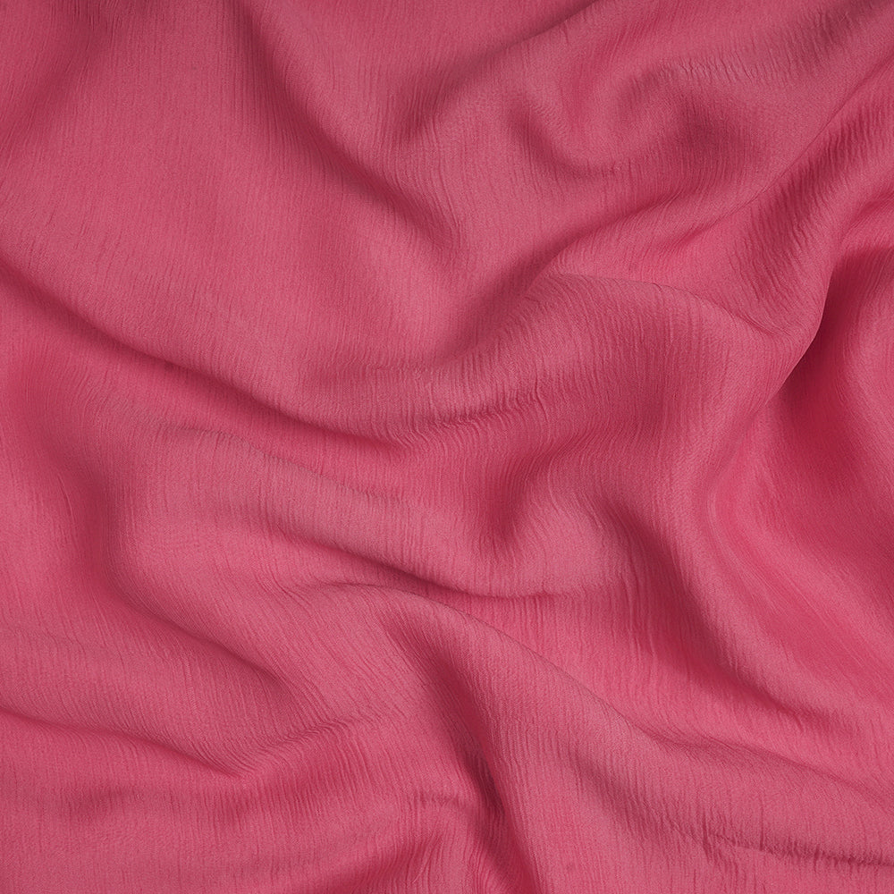Pink Color Chiffon Silk Fabric