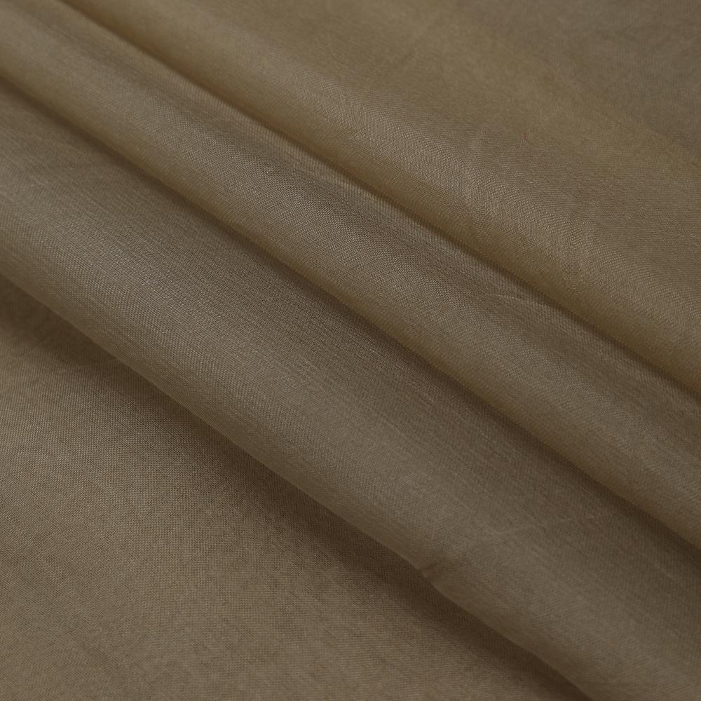 Piece Dyed Organza Silk Fabric | Travertine Grout Color|FFAB Fabric Collection