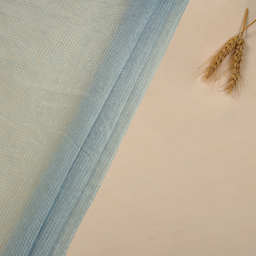 Ice Blue Color Fancy Cotton Linen Fabric