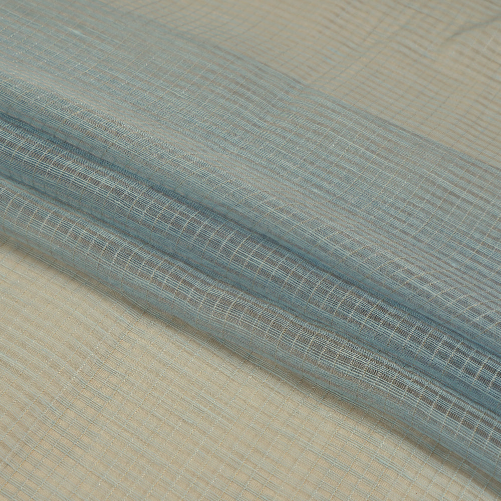 Ice Blue Color Fancy Cotton Linen Fabric