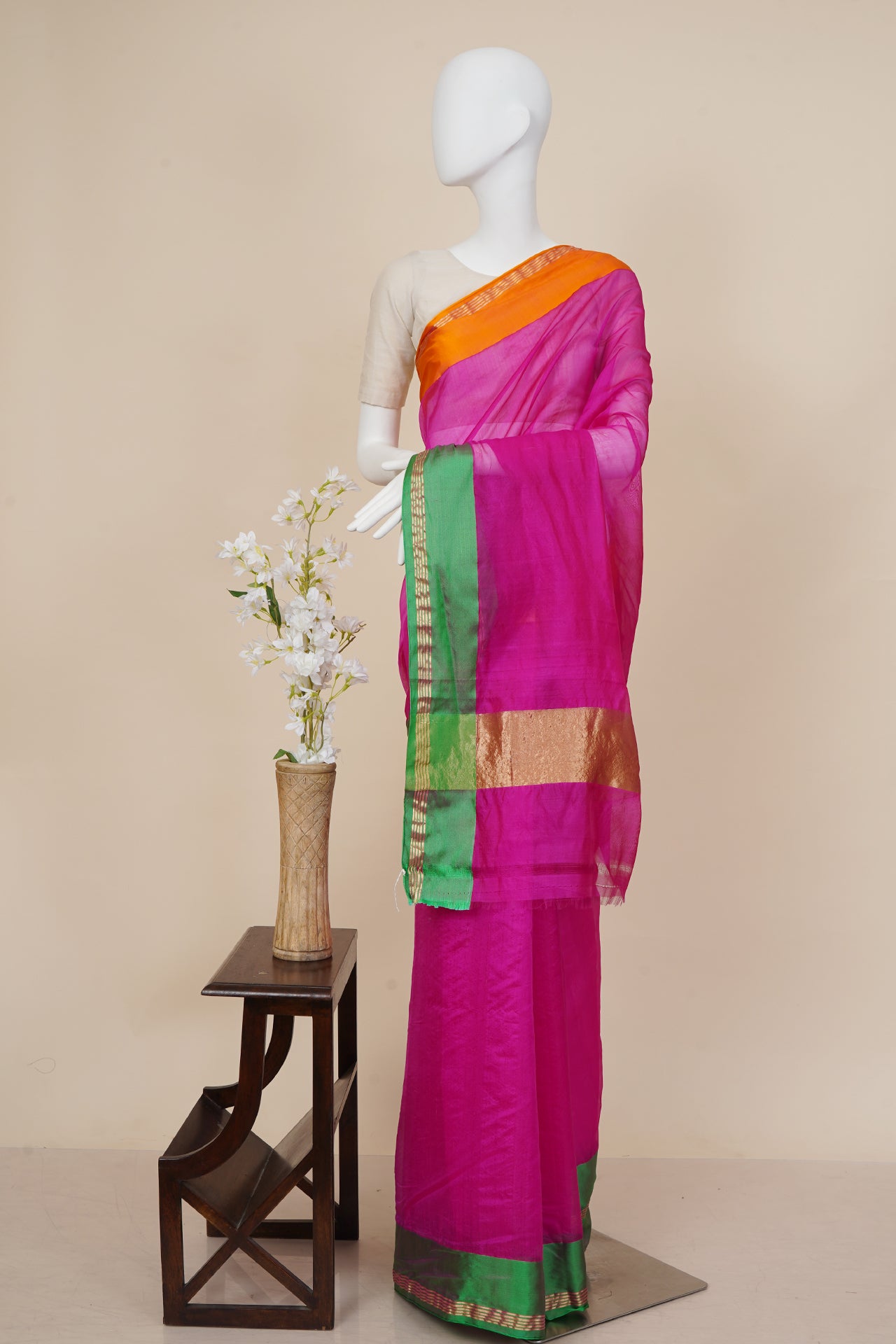 Pink Color Handwoven Pure Silk Saree