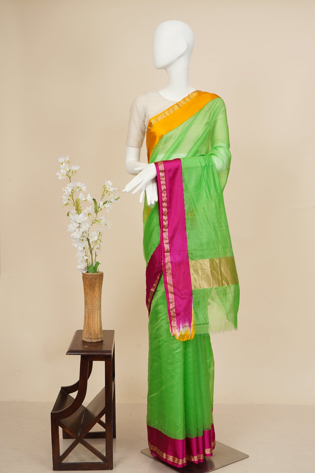 Green Color Handwoven Pure Silk Saree