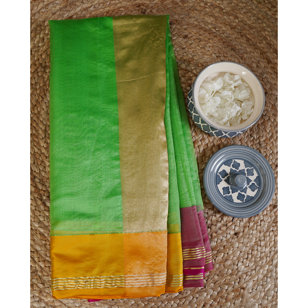 Green Color Handwoven Pure Silk Saree