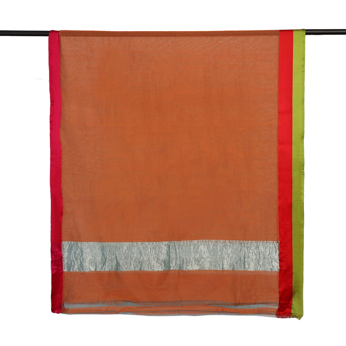 Burnt Orange Color Pure Chanderi Dupatta