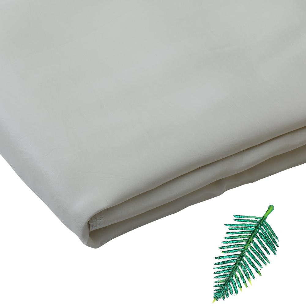 Off White Color 50 GLM Habotai Silk Dyeable Fabric