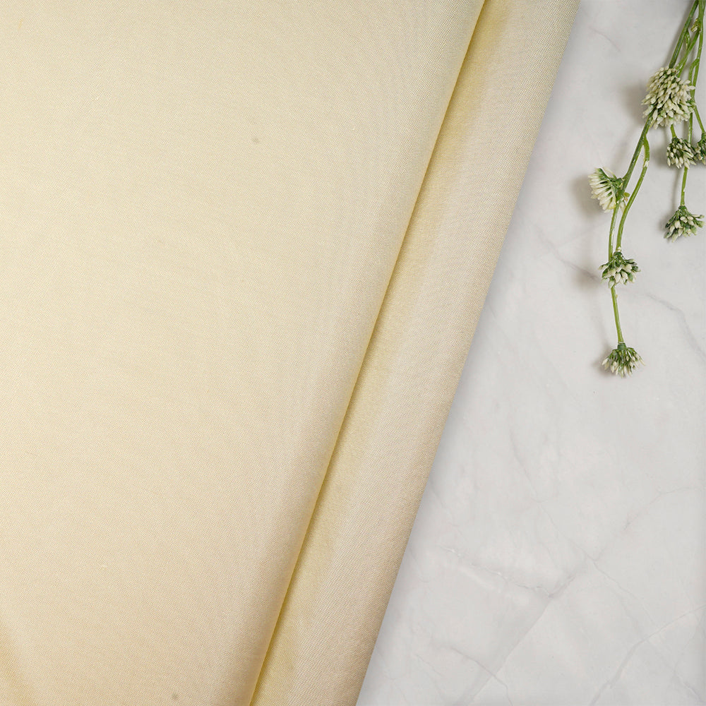 Cream Color 60 GLM Plain Silk Fabric