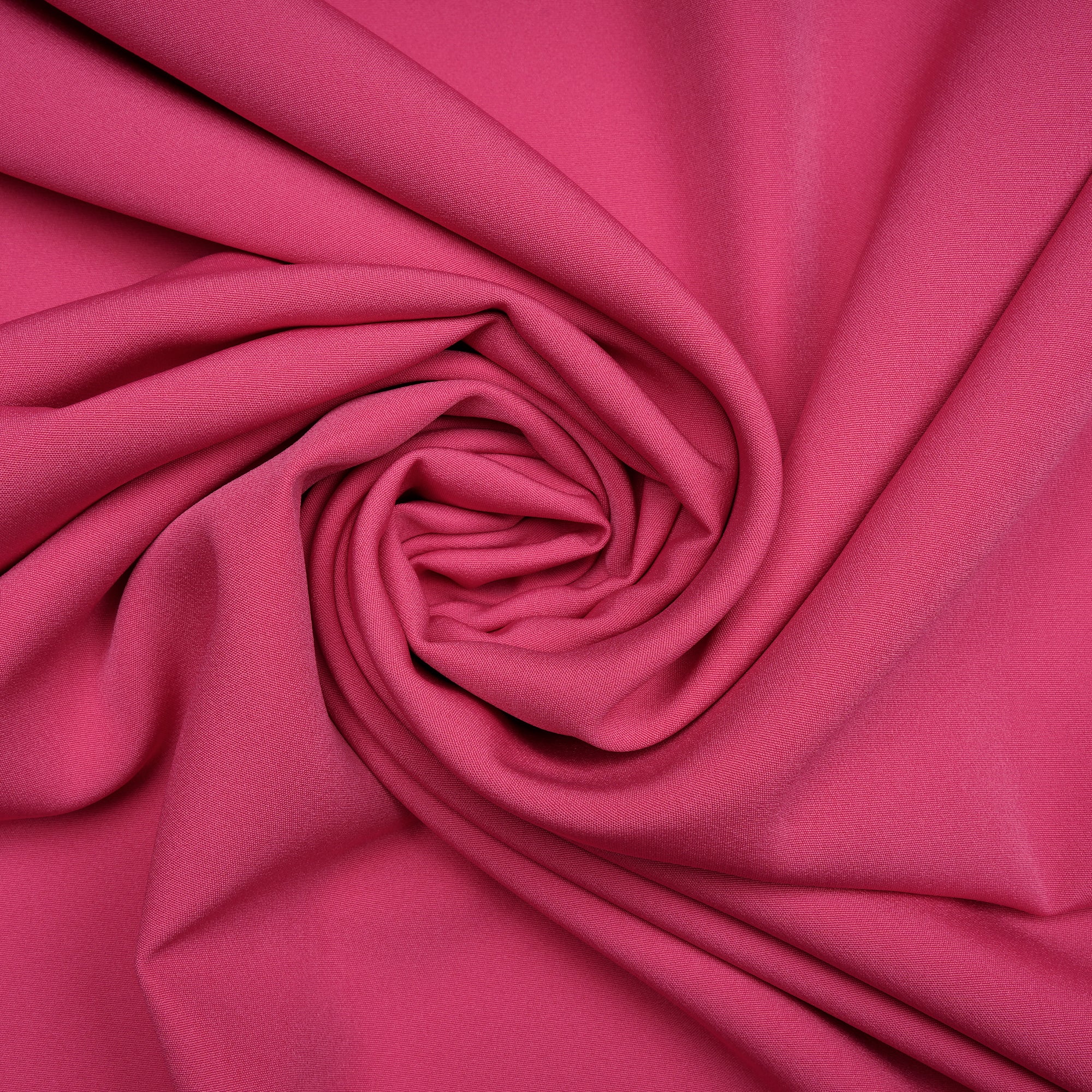 Raspberry Sorbet Solid Dyed Imported Banana Crepe Fabric (60" Width)