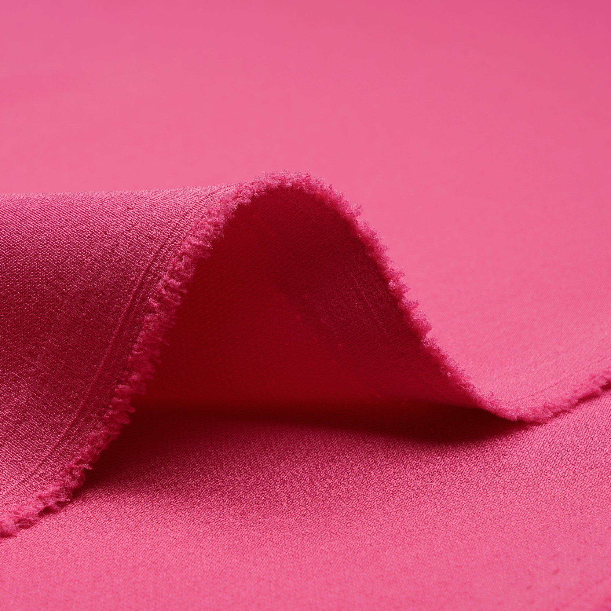 Raspberry Sorbet Solid Dyed Imported Banana Crepe Fabric (60" Width)