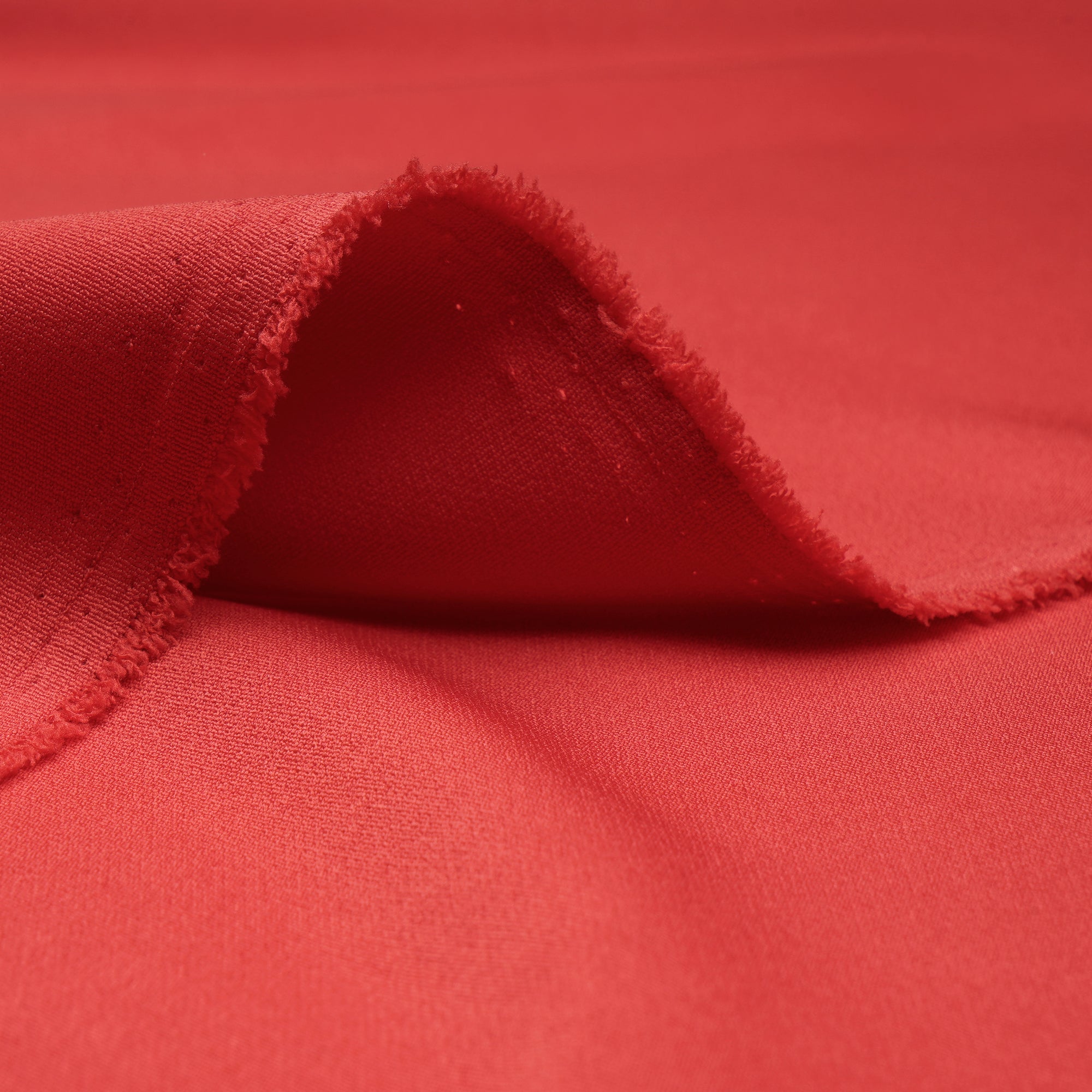 Red Solid Dyed Imported Banana Crepe Fabric (60" Width)