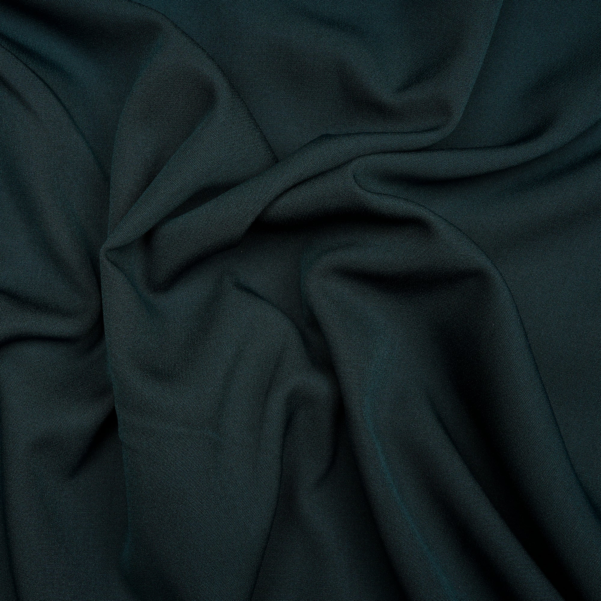 Deep Green Solid Dyed Imported Banana Crepe Fabric (60" Width)