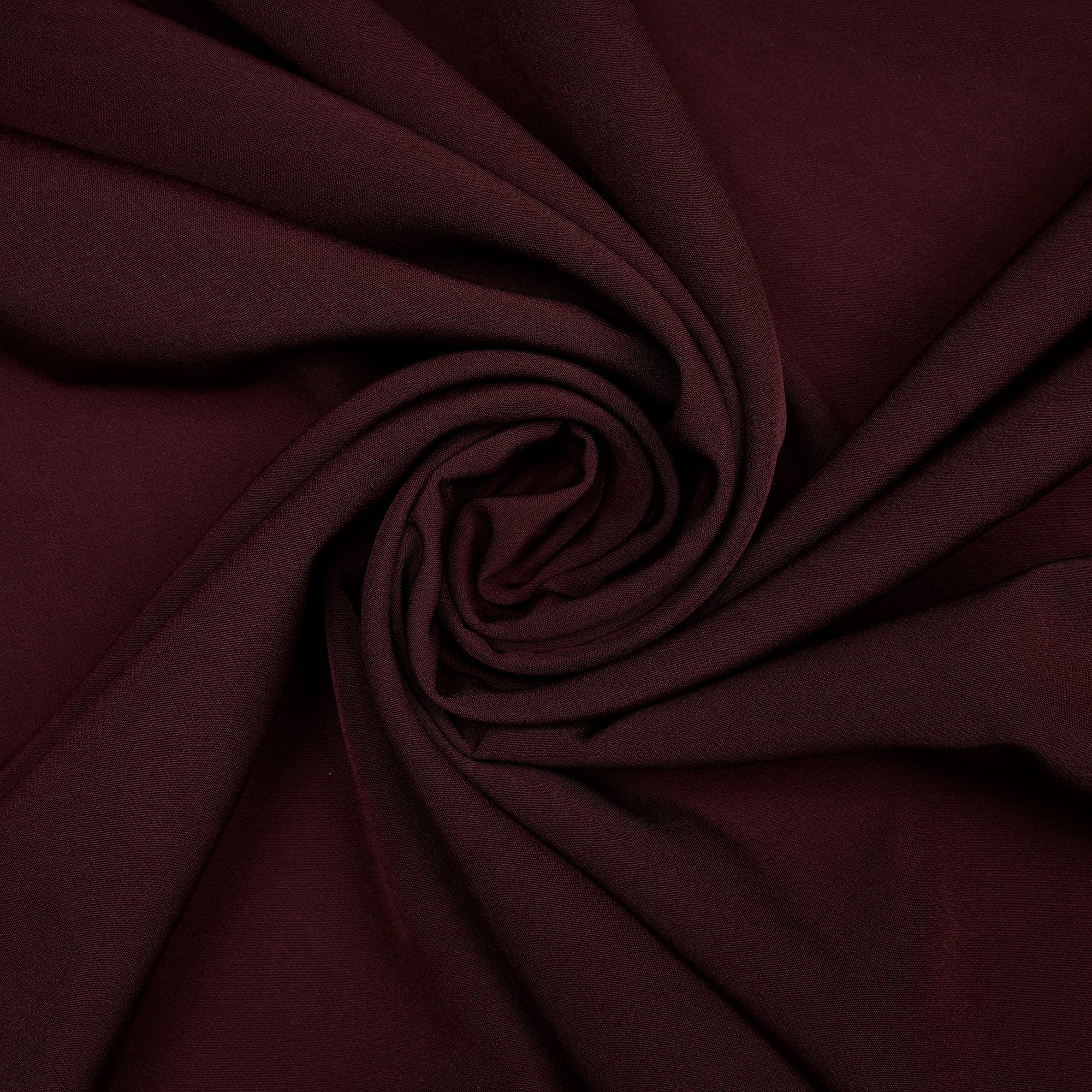 Maroon Banner Solid Dyed Imported Banana Crepe Fabric (60" Width)