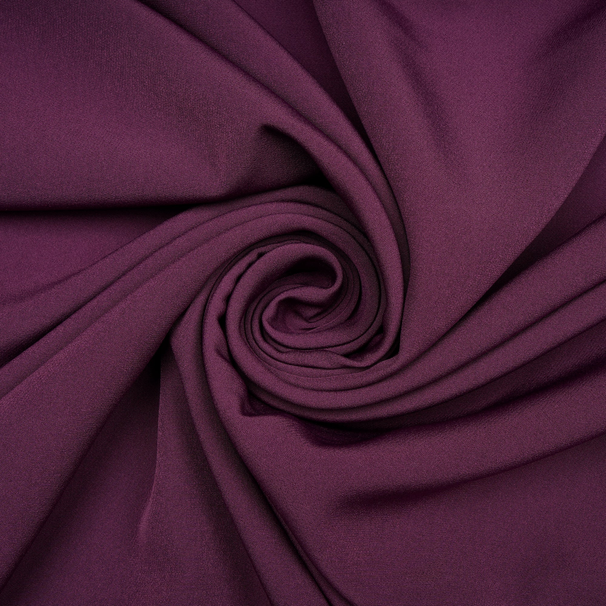 Purple Solid Dyed Imported Banana Crepe Fabric (60" Width)