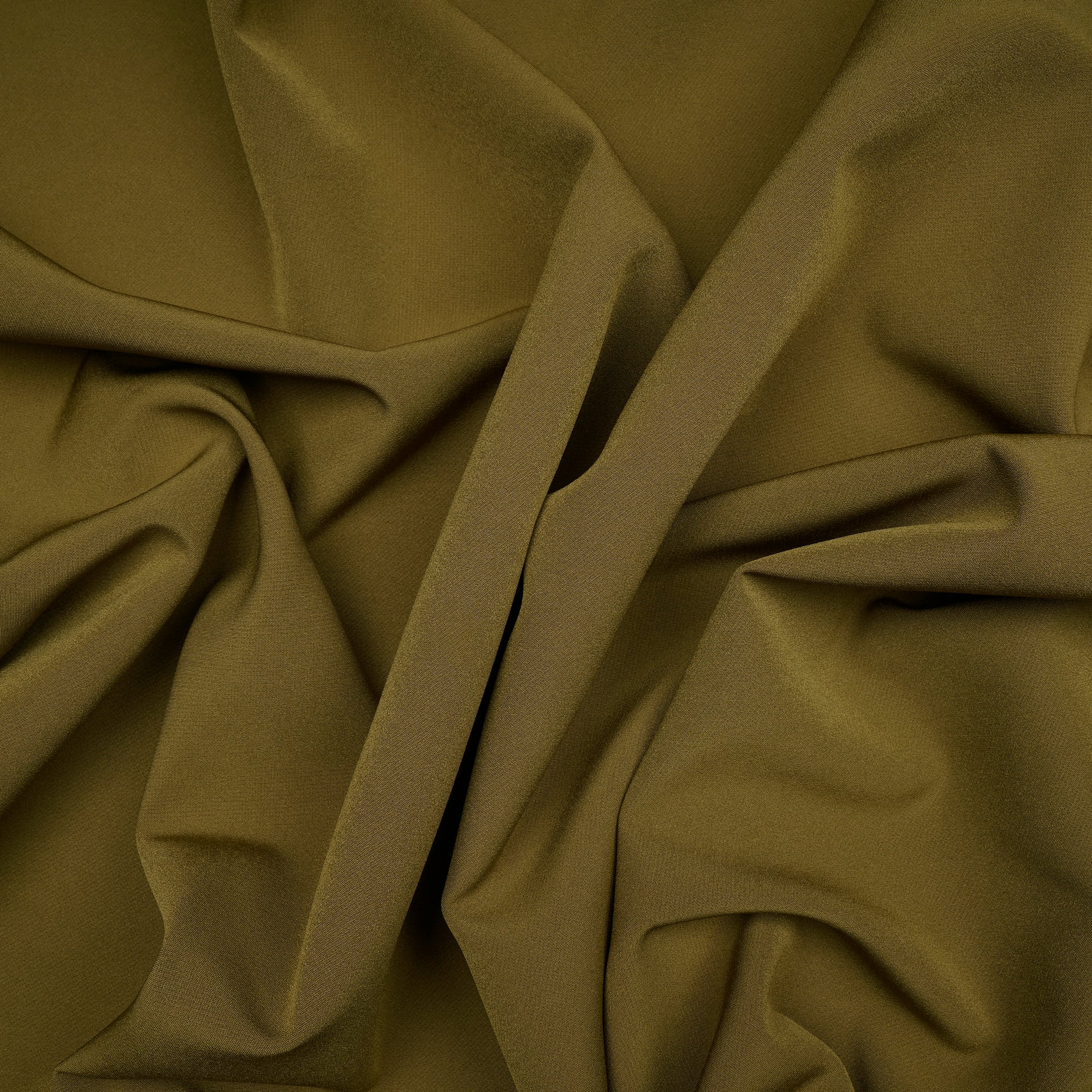 Olive Solid Dyed Imported Banana Crepe Fabric (60" Width)