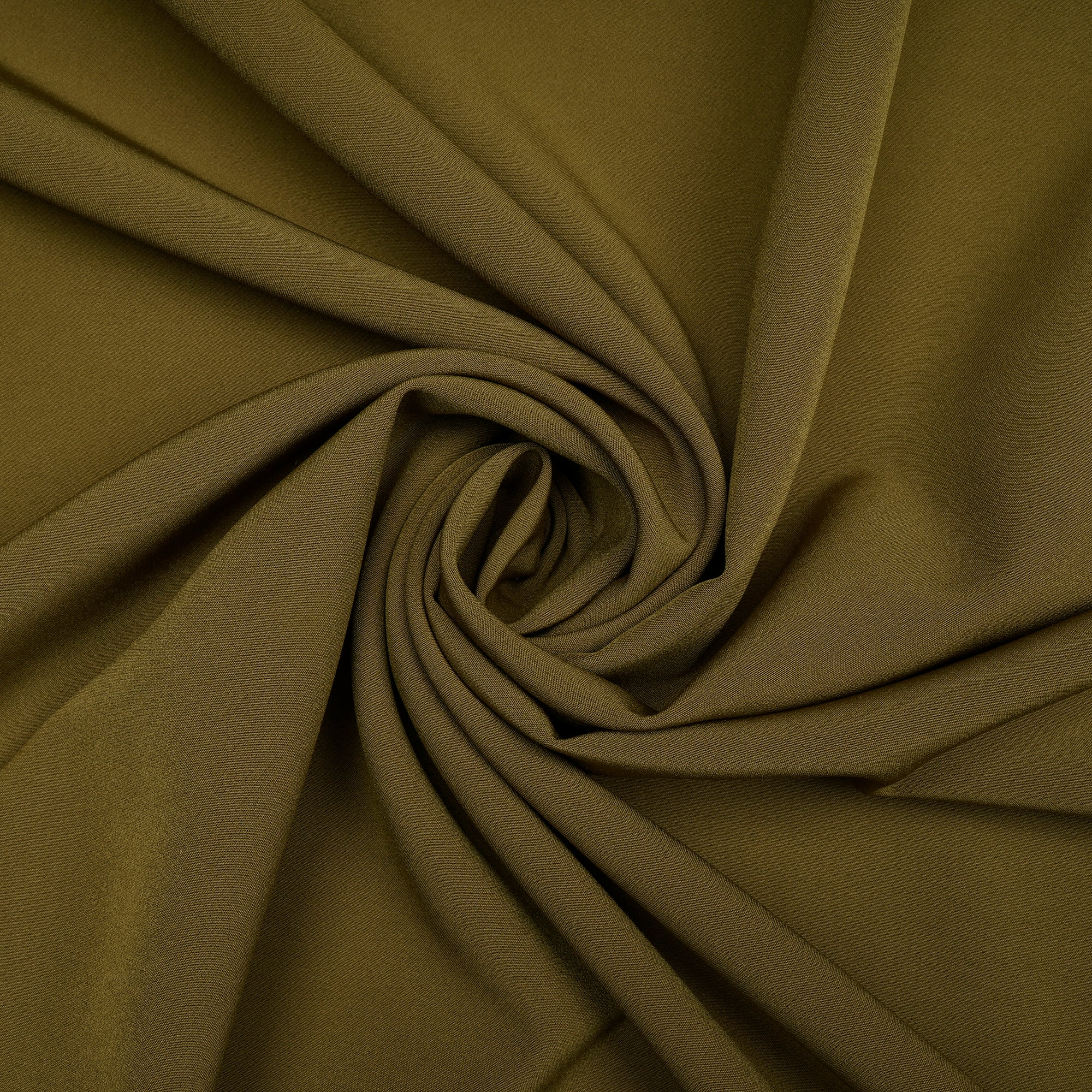 Olive Solid Dyed Imported Banana Crepe Fabric (60" Width)