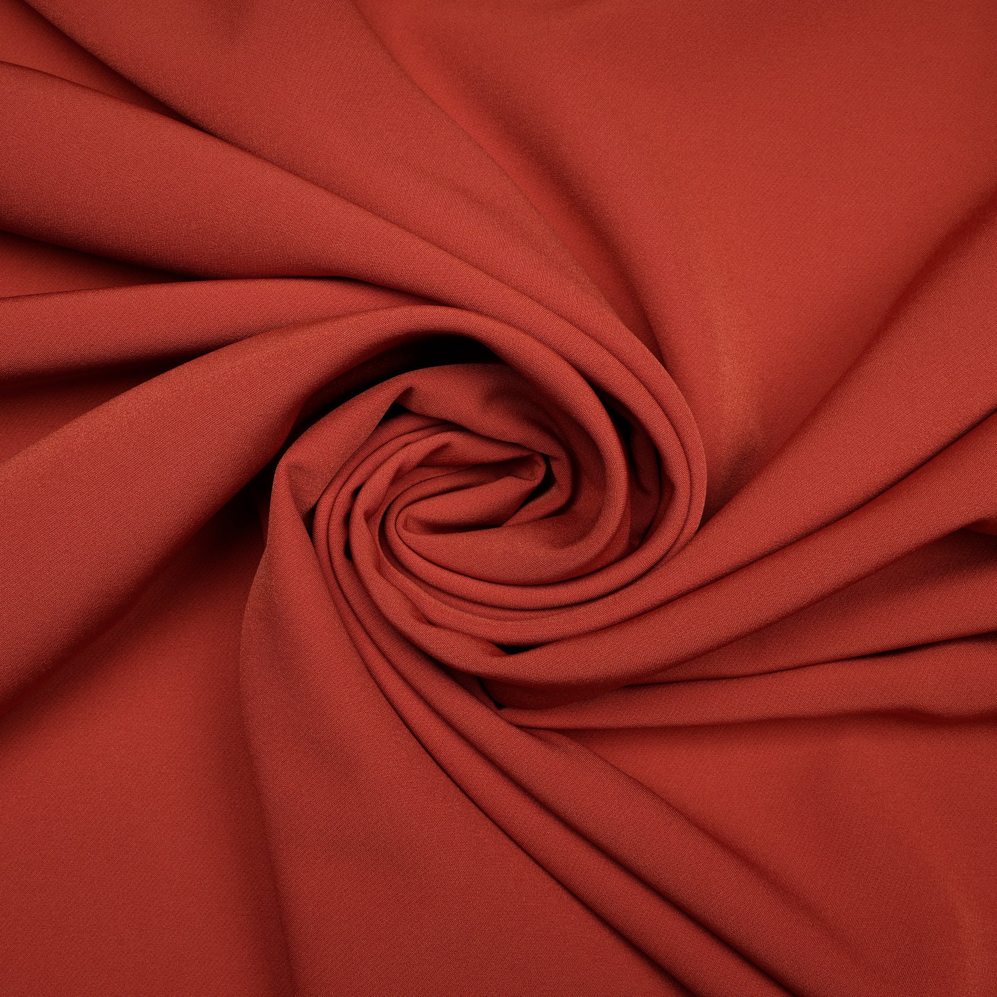 Red Clay Solid Dyed Imported Banana Crepe Fabric (60" Width)