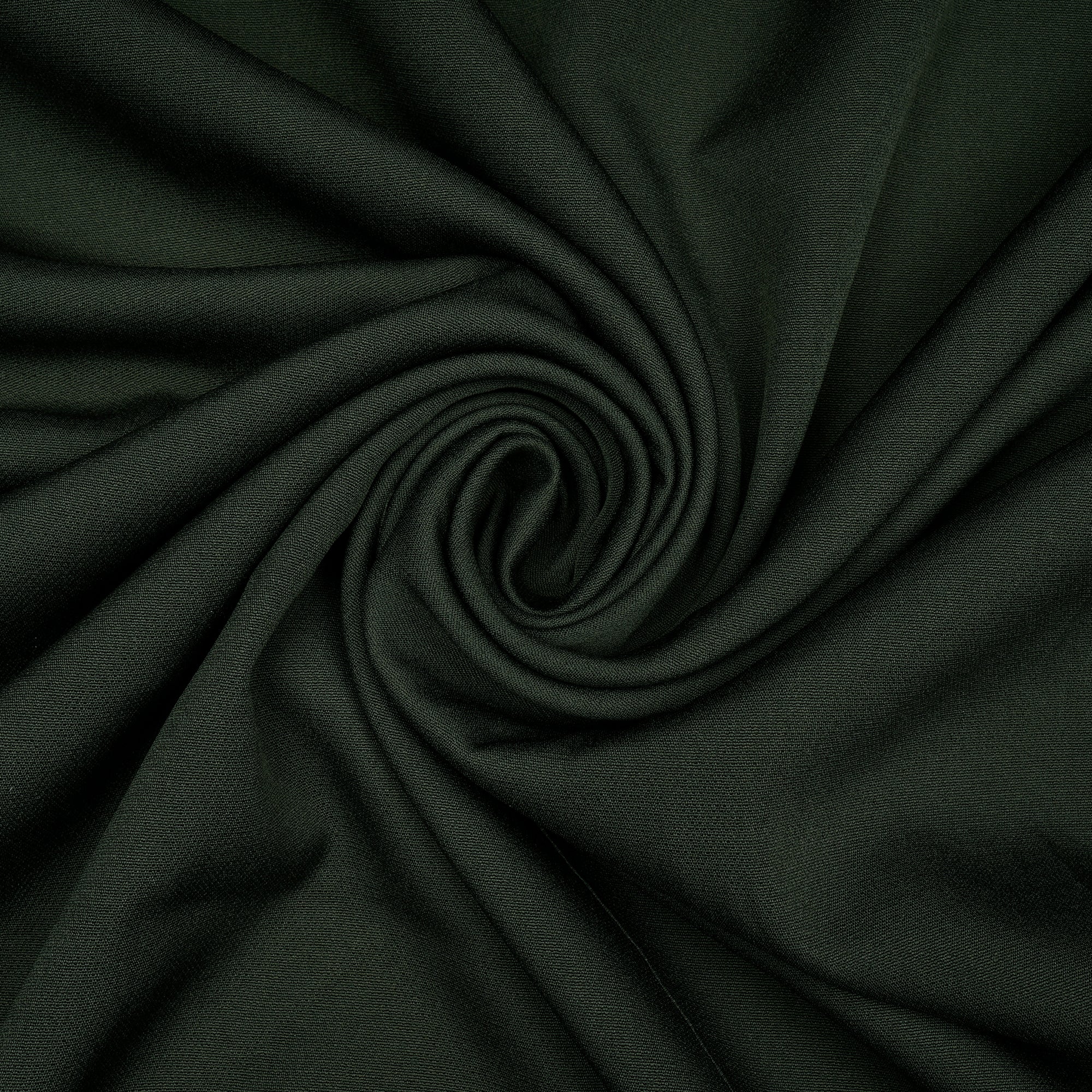 Kombu Green Solid Dyed Imported Banana Crepe Fabric (60" Width)