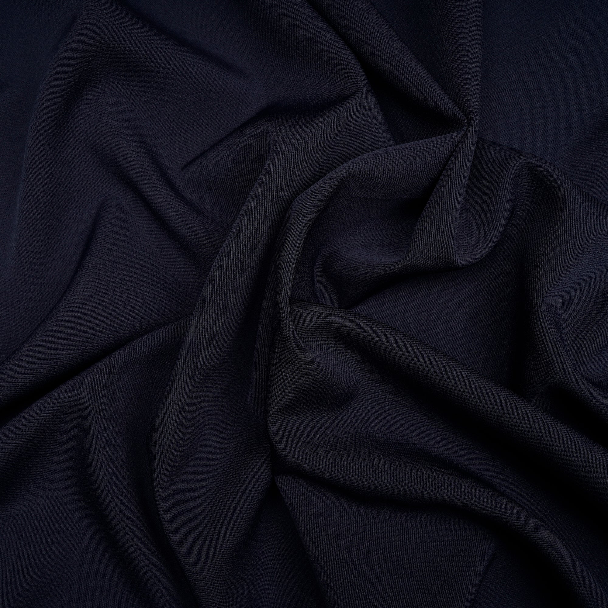 Navy Blazer Solid Dyed Imported Banana Crepe Fabric (60" Width)