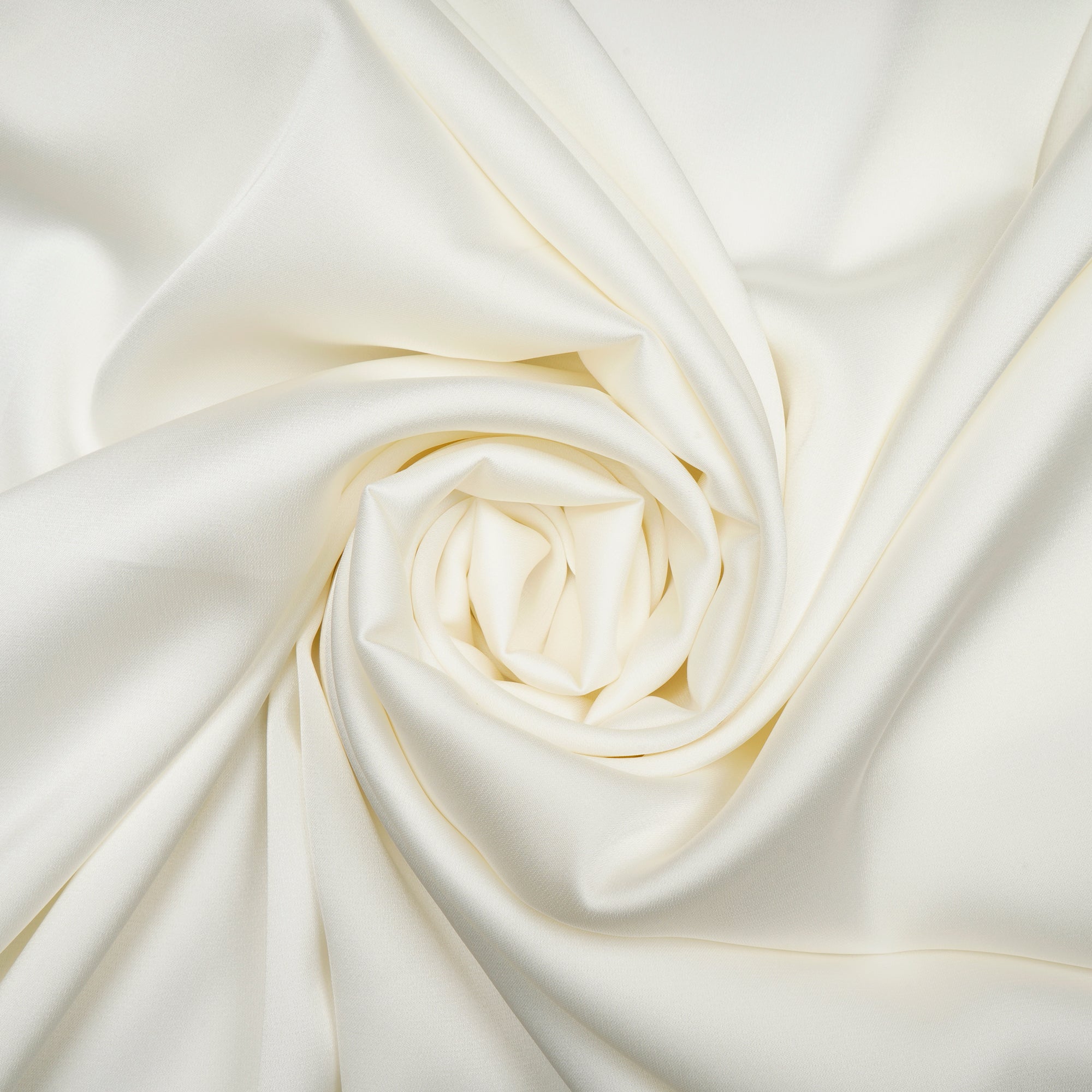 White Solid Dyed Imported Armani Satin Fabric (60" Width)