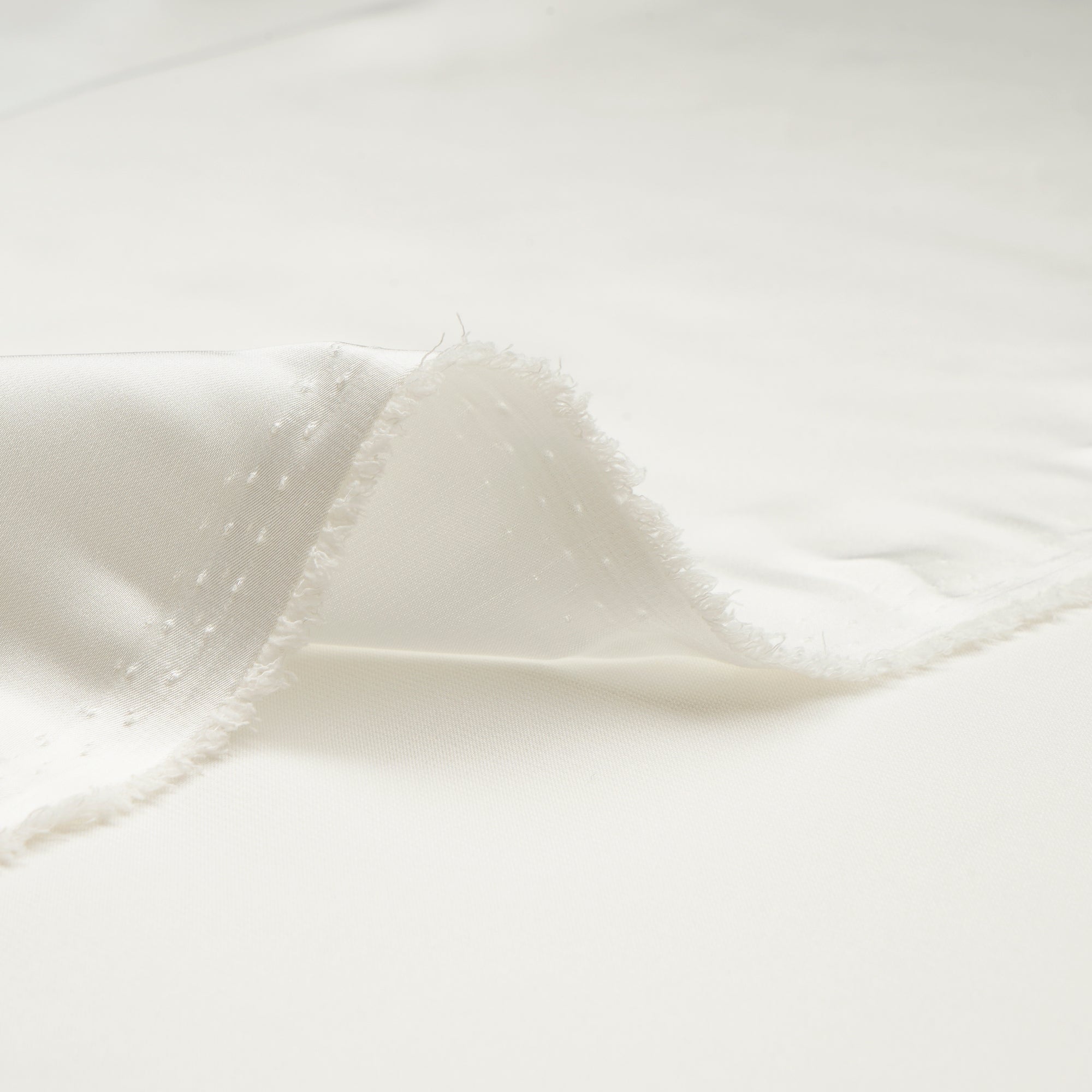 White Solid Dyed Imported Armani Satin Fabric (60" Width)