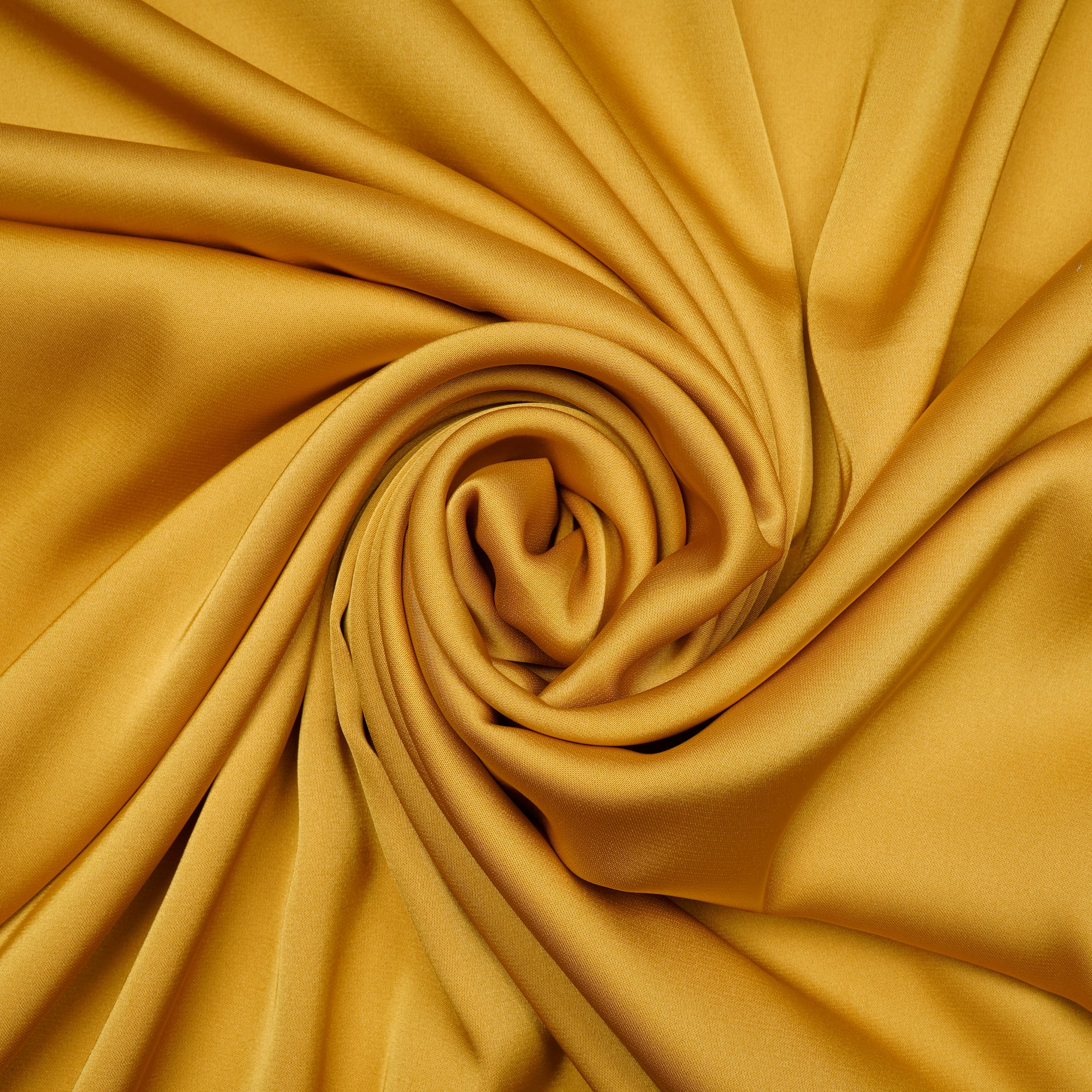 Mustard Solid Dyed Imported Armani Satin Fabric (60" Width)