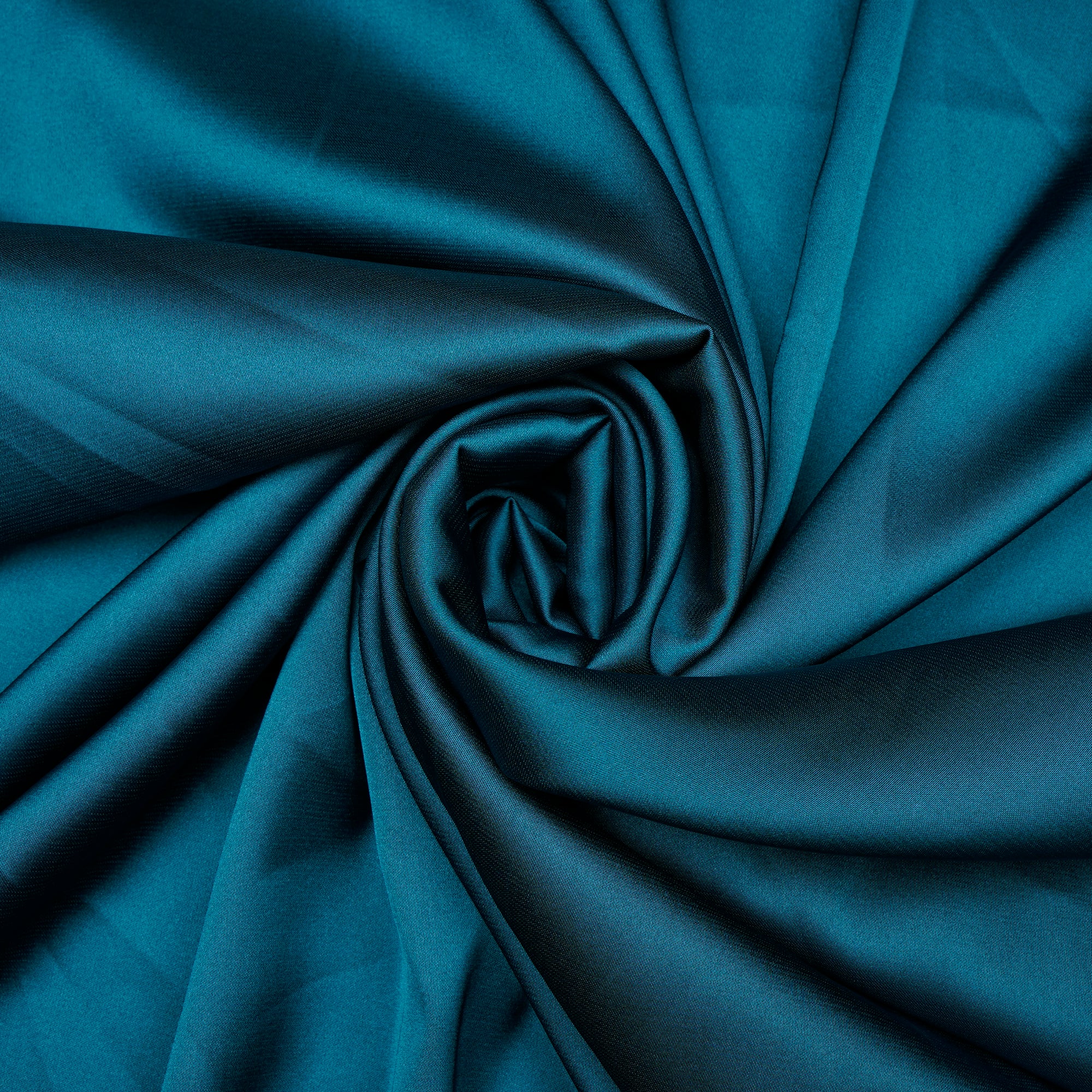 Harbor Blue Solid Dyed Imported Armani Satin Fabric (60" Width)