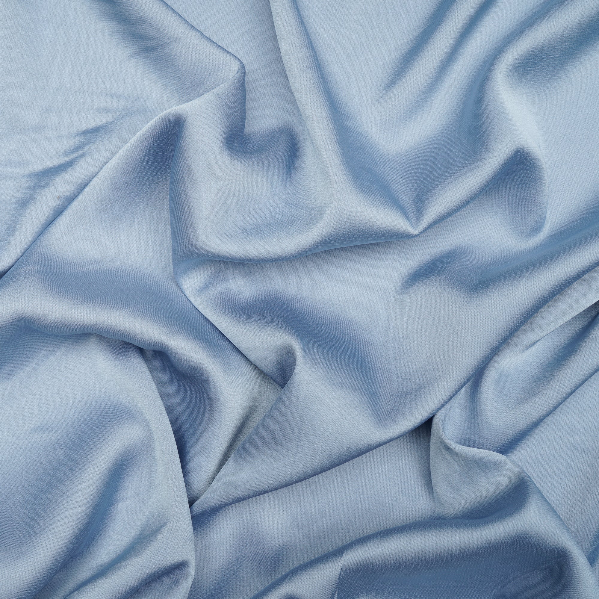 Alaskan Blue Solid Dyed Imported Armani Satin Fabric (60" Width)