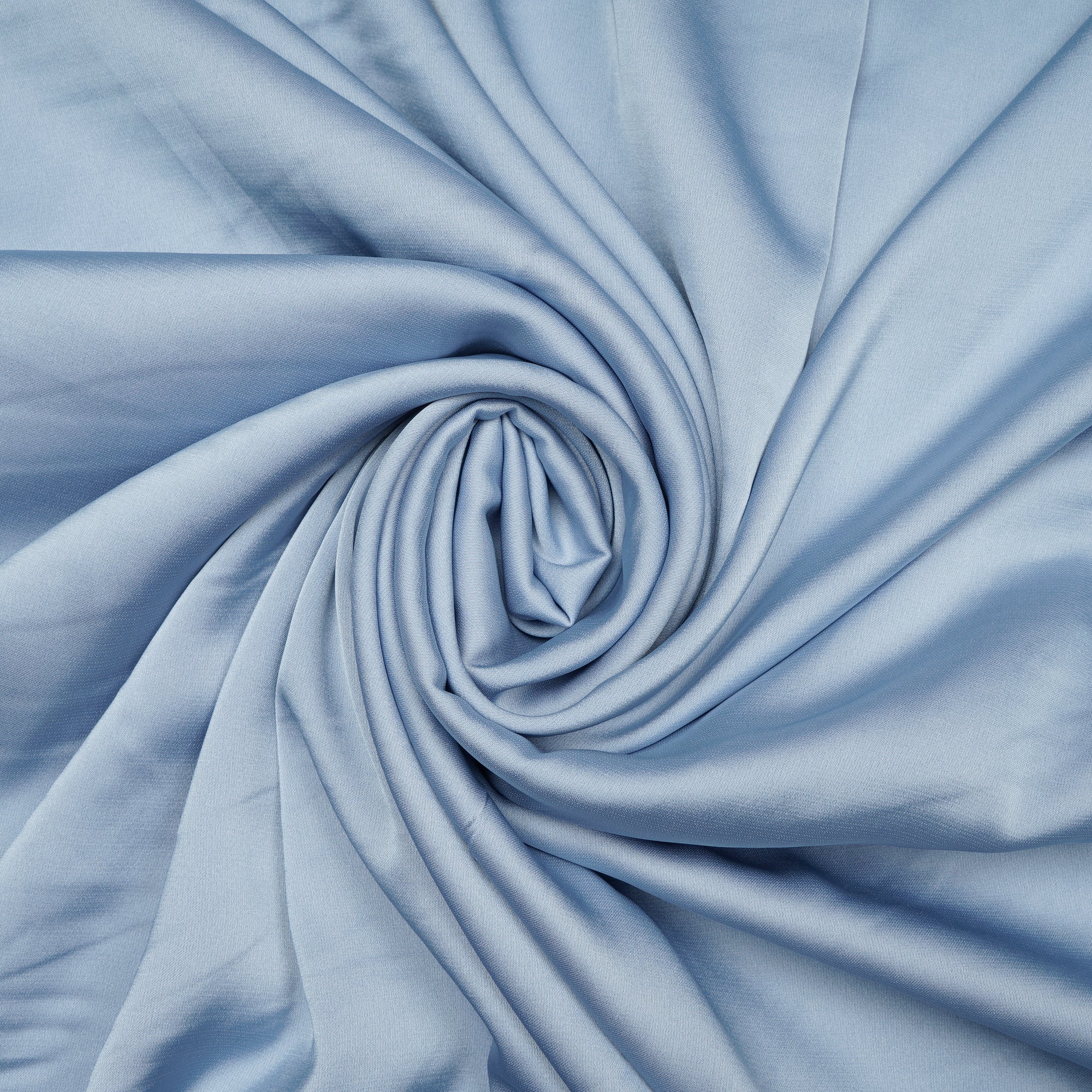 Alaskan Blue Solid Dyed Imported Armani Satin Fabric (60" Width)