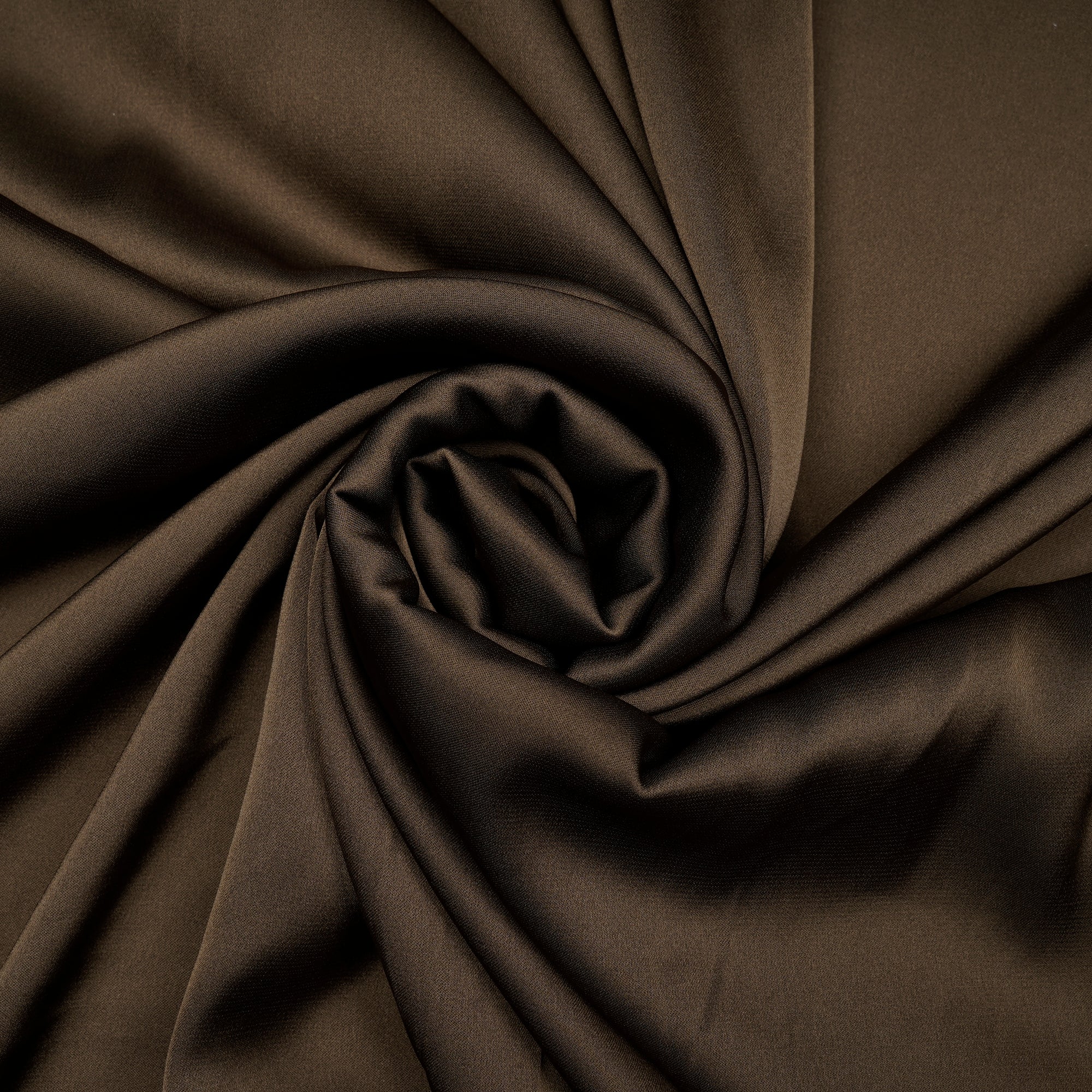 Dark Olive Solid Dyed Imported Armani Satin Fabric (60" Width)