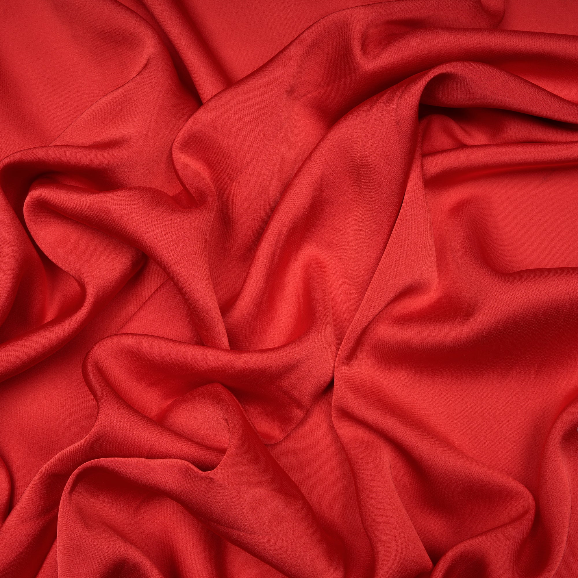 Red Solid Dyed Imported Armani Satin Fabric (60" Width)