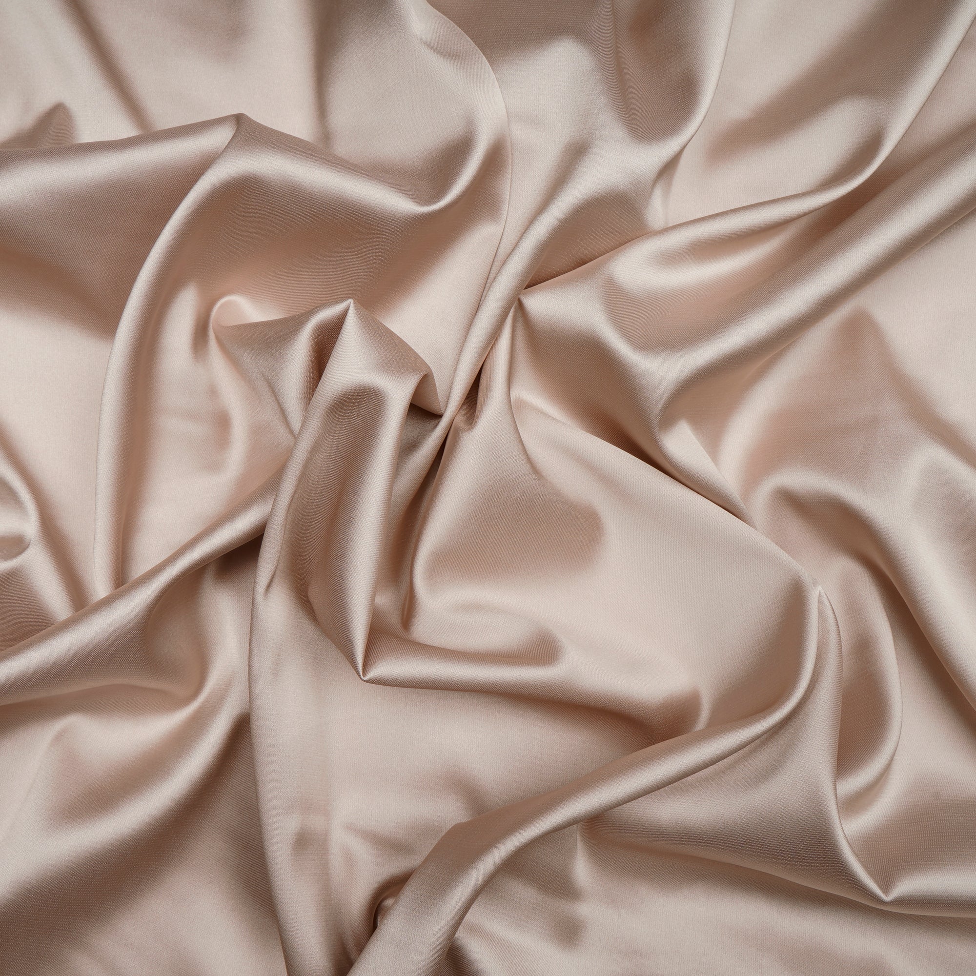 Almond Peach Solid Dyed Imported Armani Satin Fabric (60" Width)