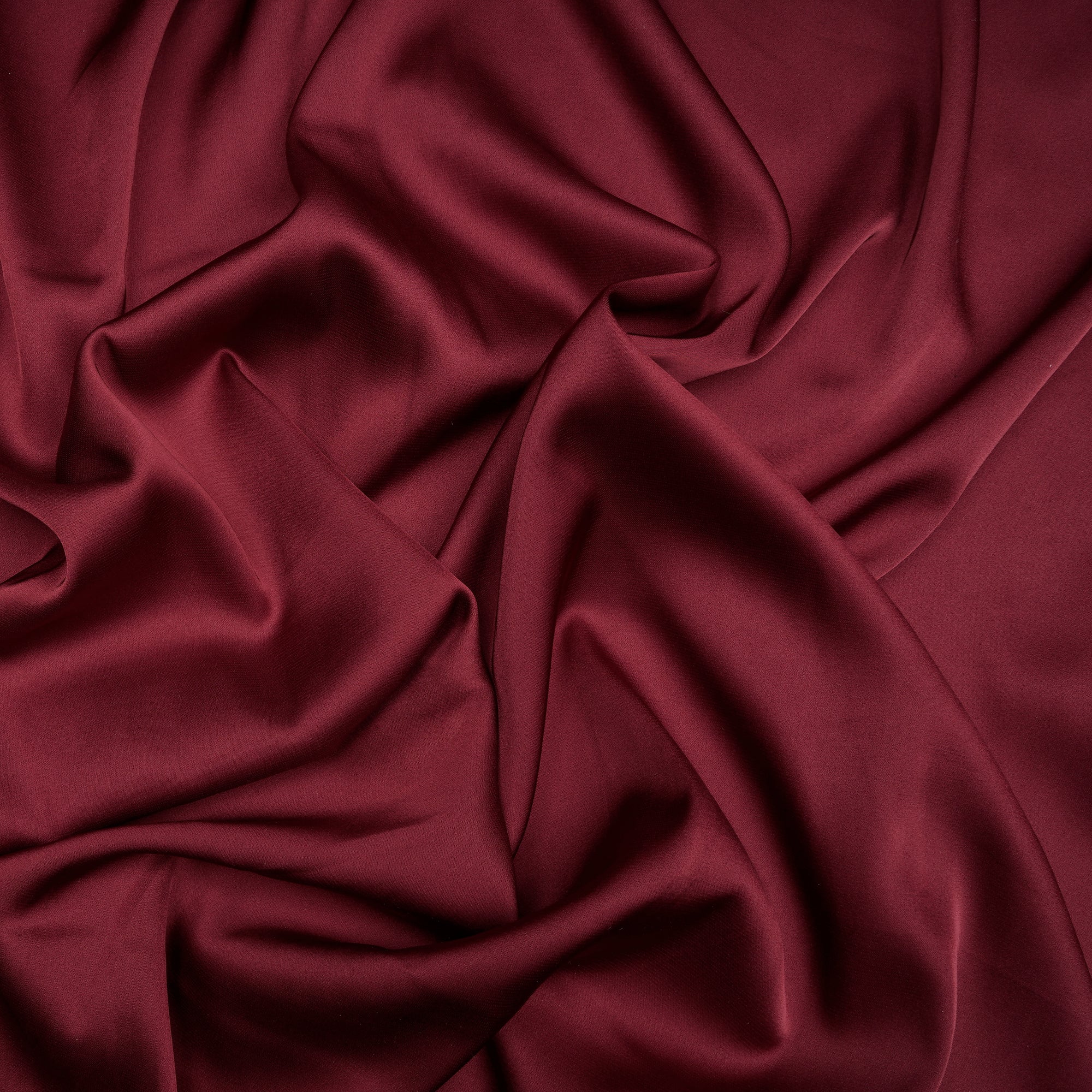 Biking Red Solid Dyed Imported Armani Satin Fabric (60" Width)