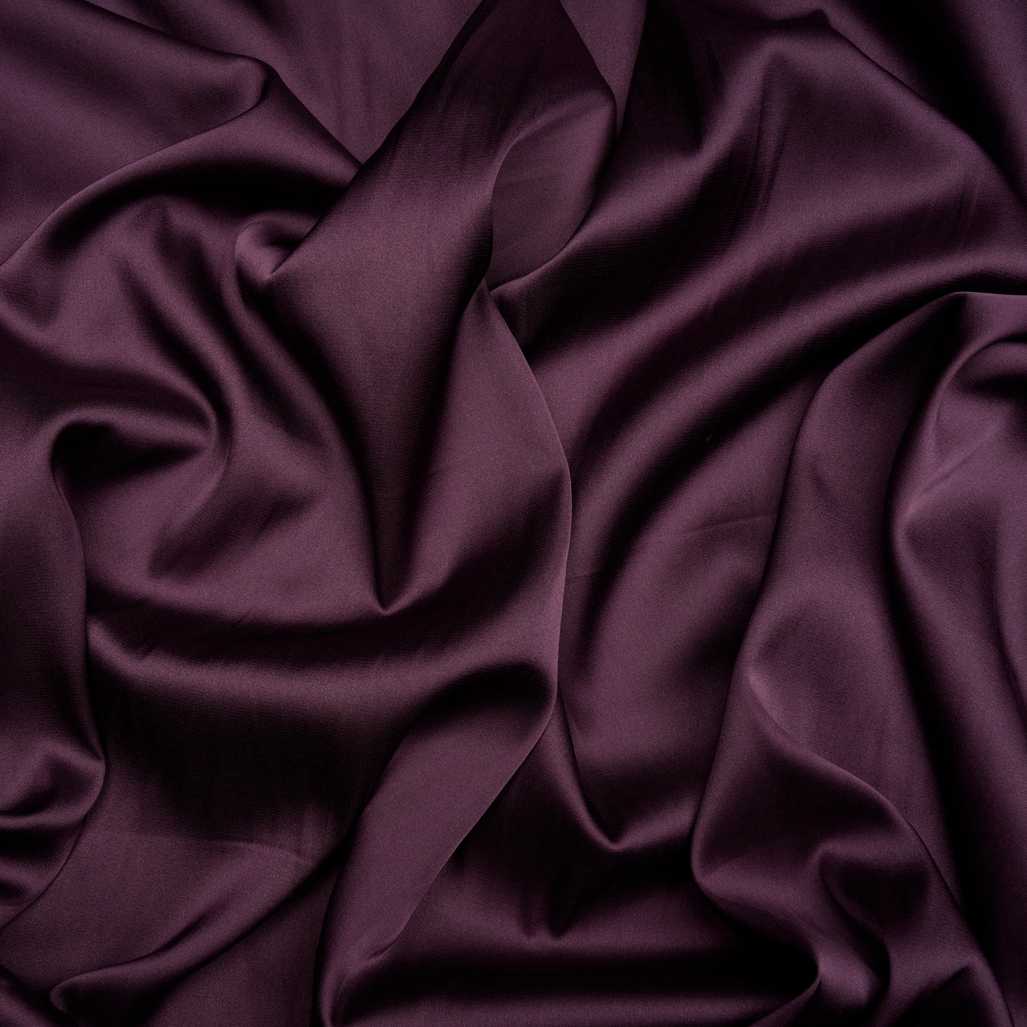 Deep Purple Solid Dyed Imported Armani Satin Fabric (60" Width)