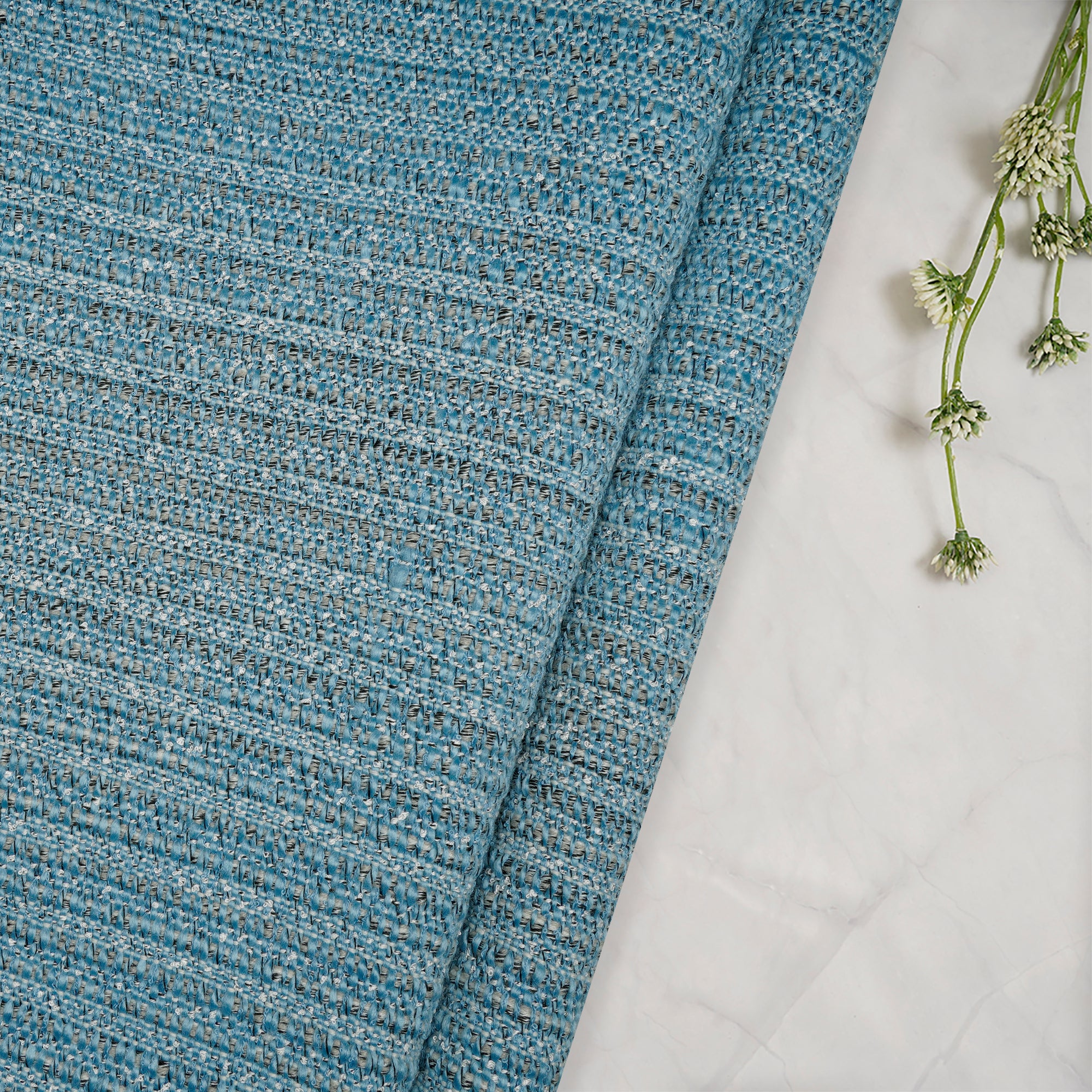 Blue-Grey Premium Imported Tweed Fabric (60" Width)