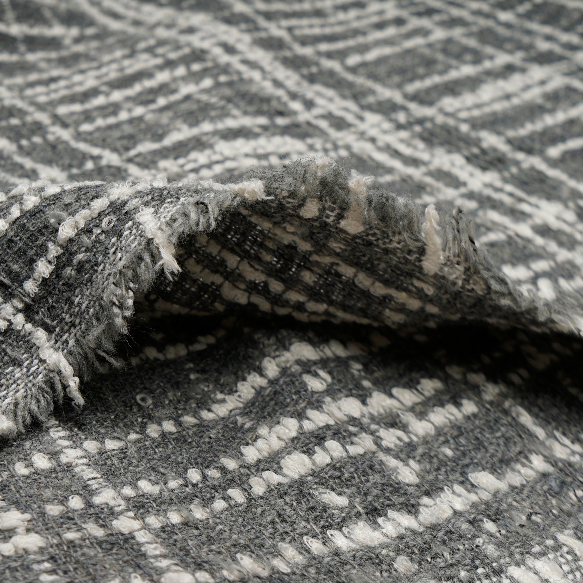 Grey-White Premium Imported Tweed Fabric (60" Width)