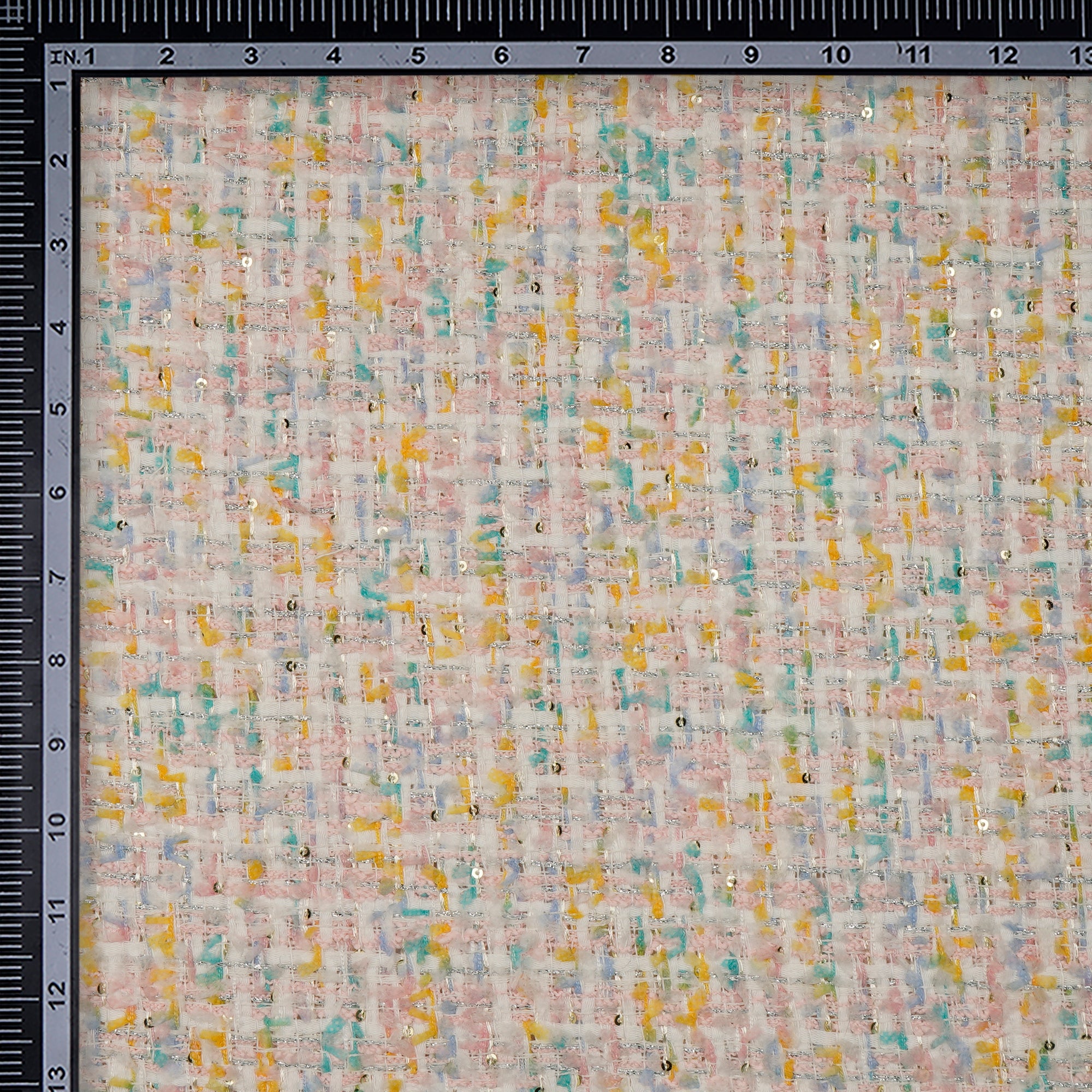 Multi ColorPremium Shimmer Metallic Tweed Fabric (60" Width)