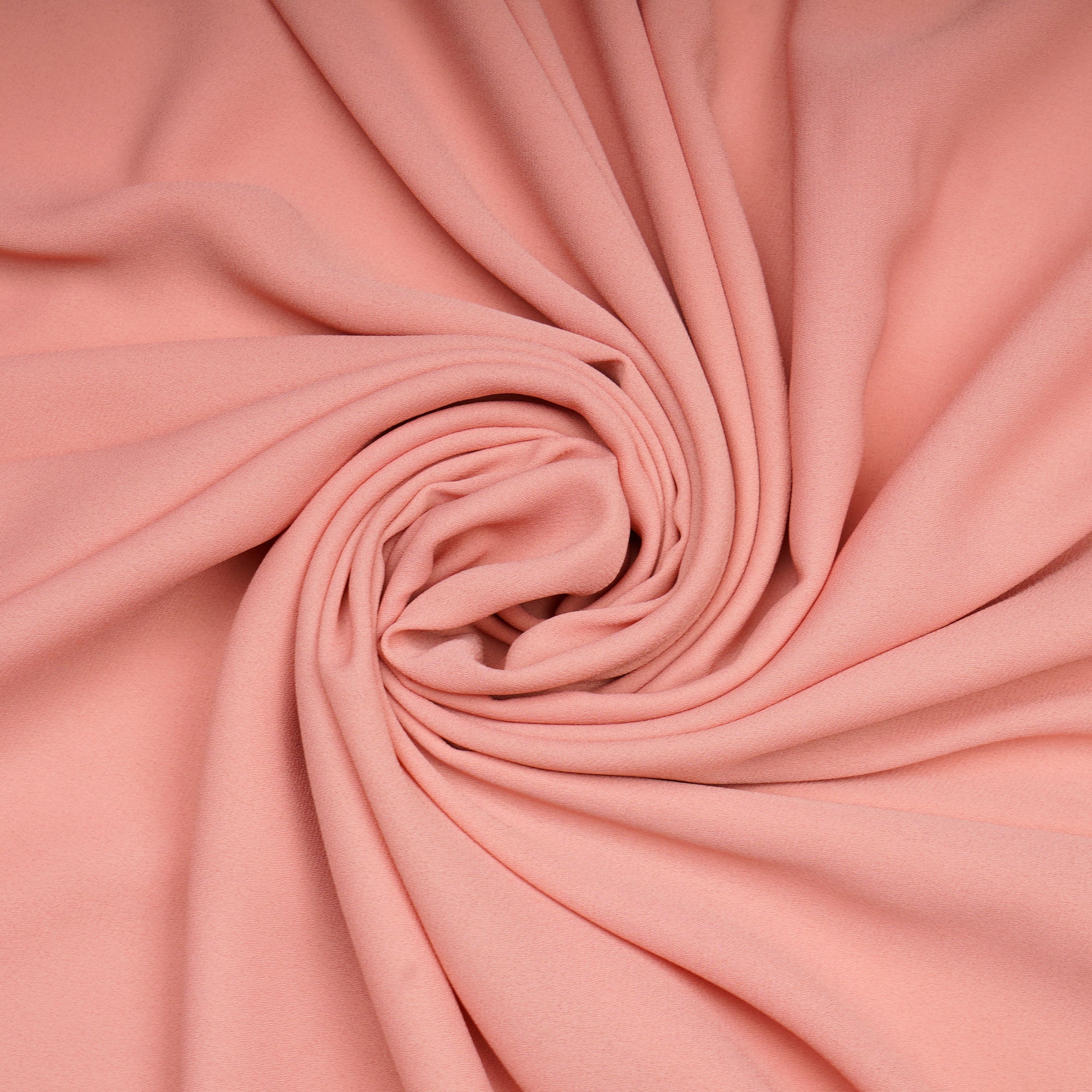 Coral Almond Solid Dyed Imported Royal Georgette Fabric (60" Width)