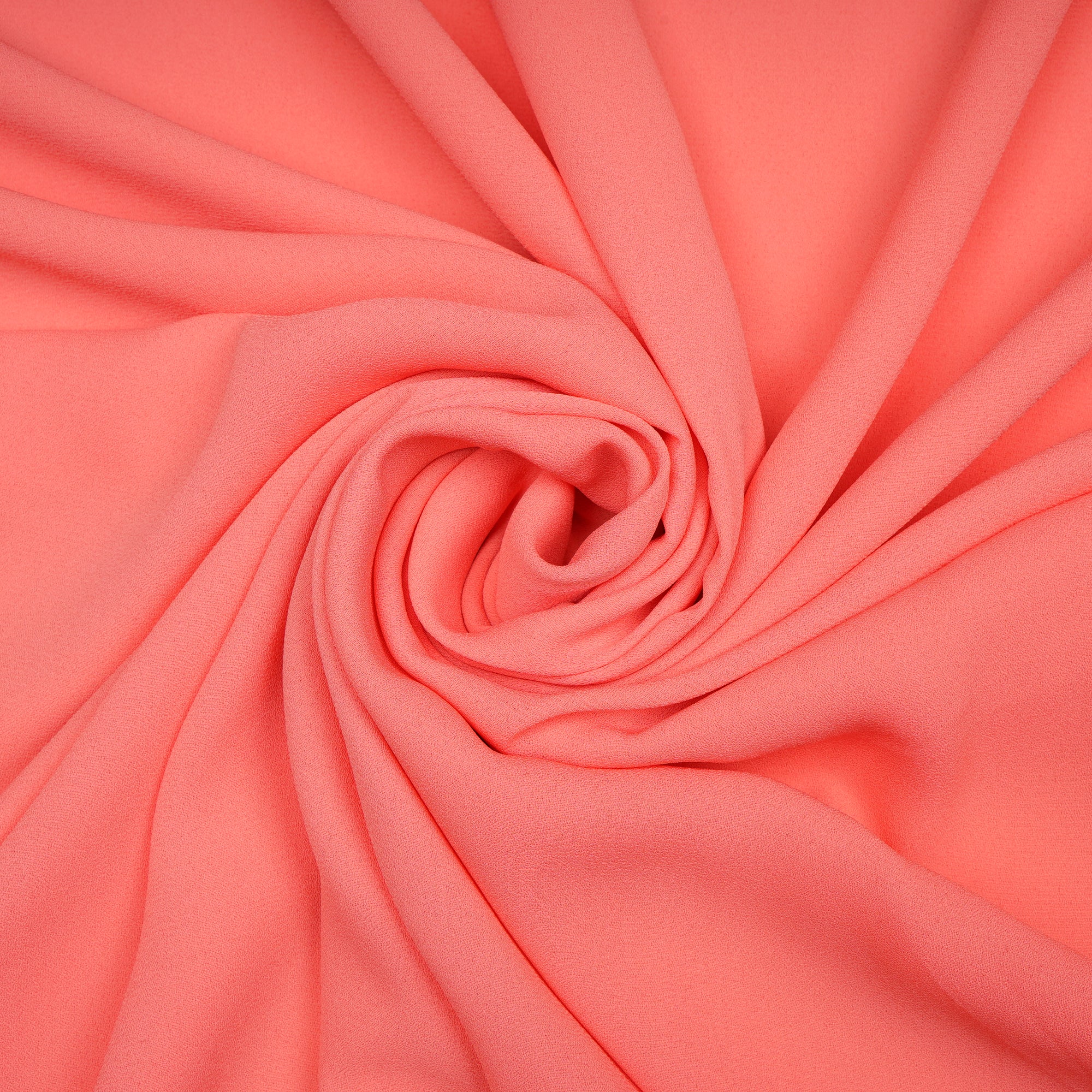 Georgia Peach Solid Dyed Imported Royal Georgette Fabric (60" Width)