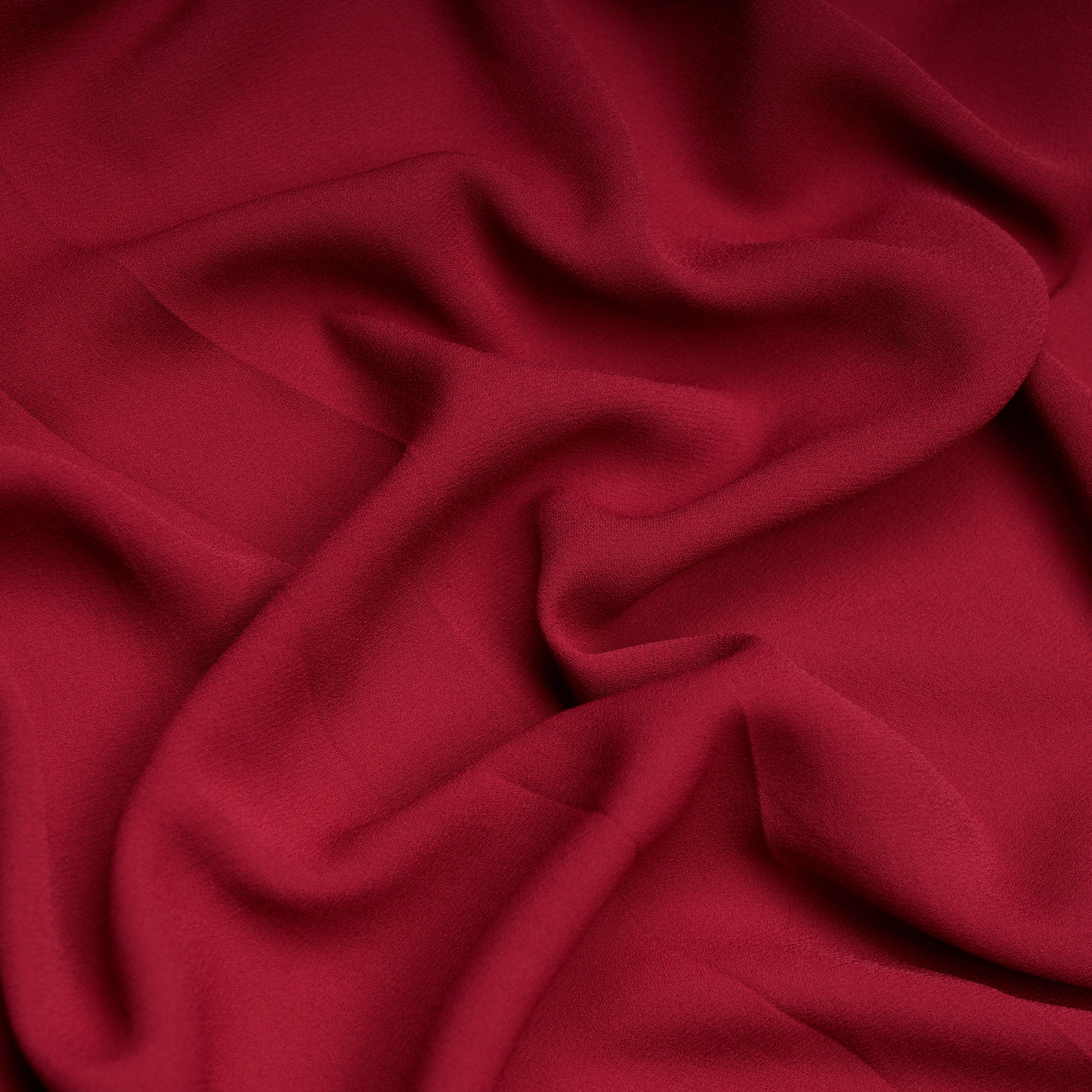 Scarlet Smile Solid Dyed Imported Royal Georgette Fabric (60" Width)