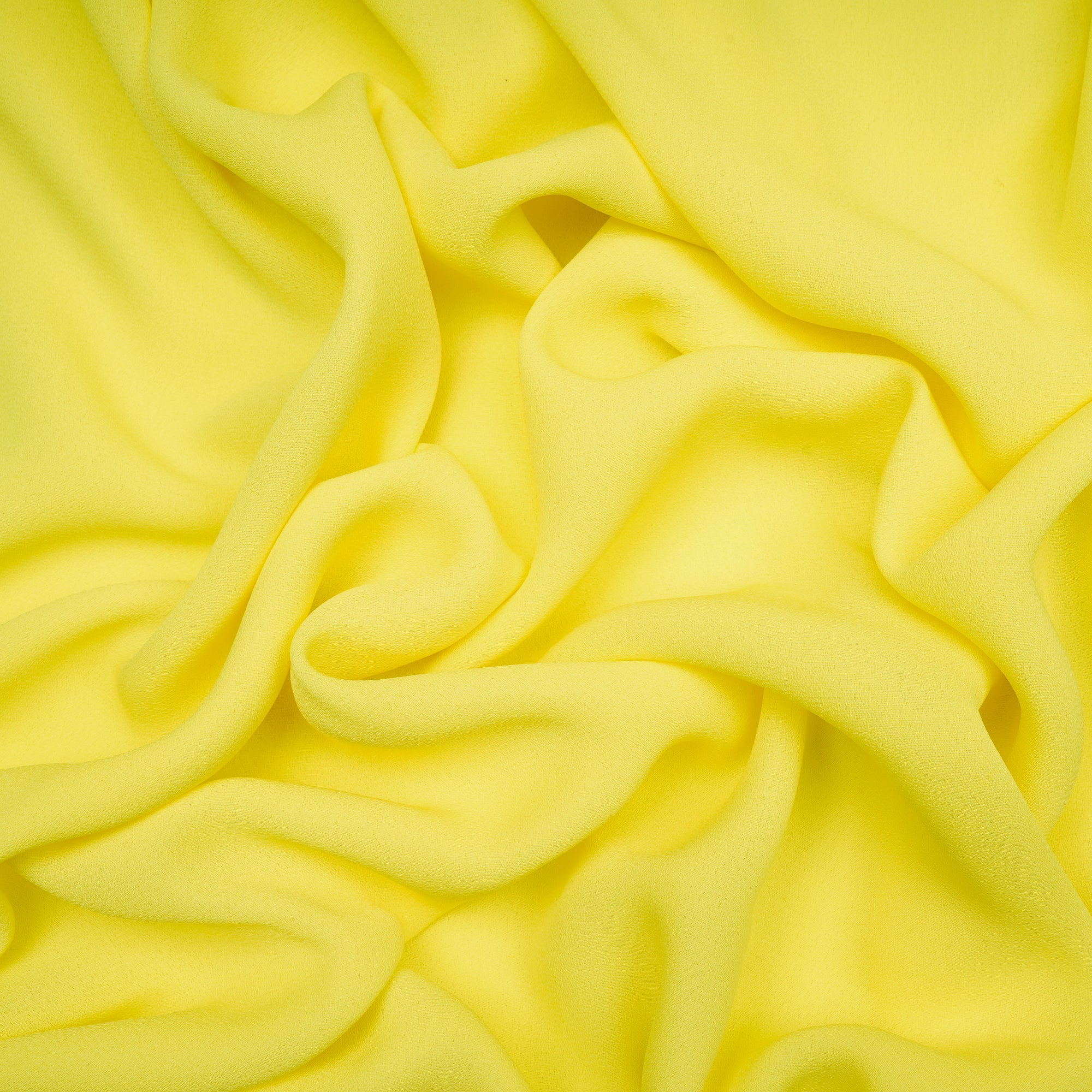 Neon Yellow Solid Dyed Imported Royal Georgette Fabric (60" Width)