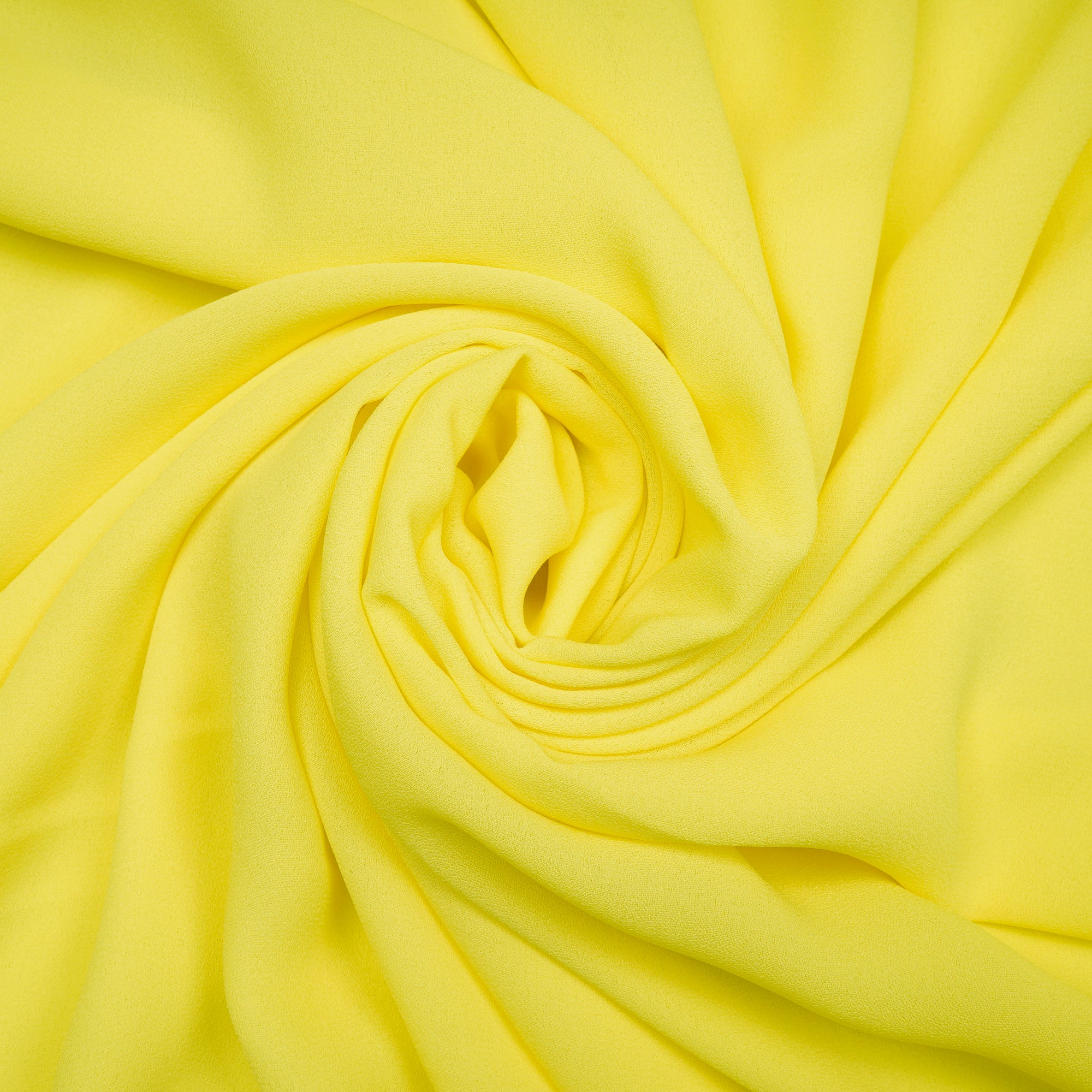 Neon Yellow Solid Dyed Imported Royal Georgette Fabric (60" Width)
